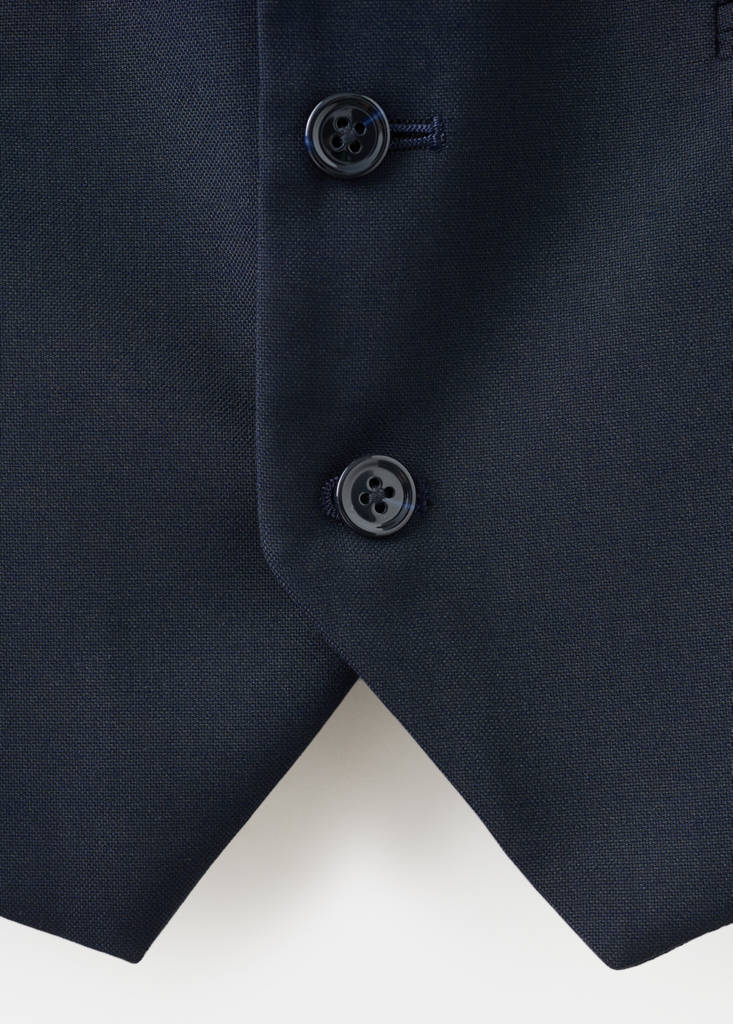 Milan slim fit suit gilet — Navy