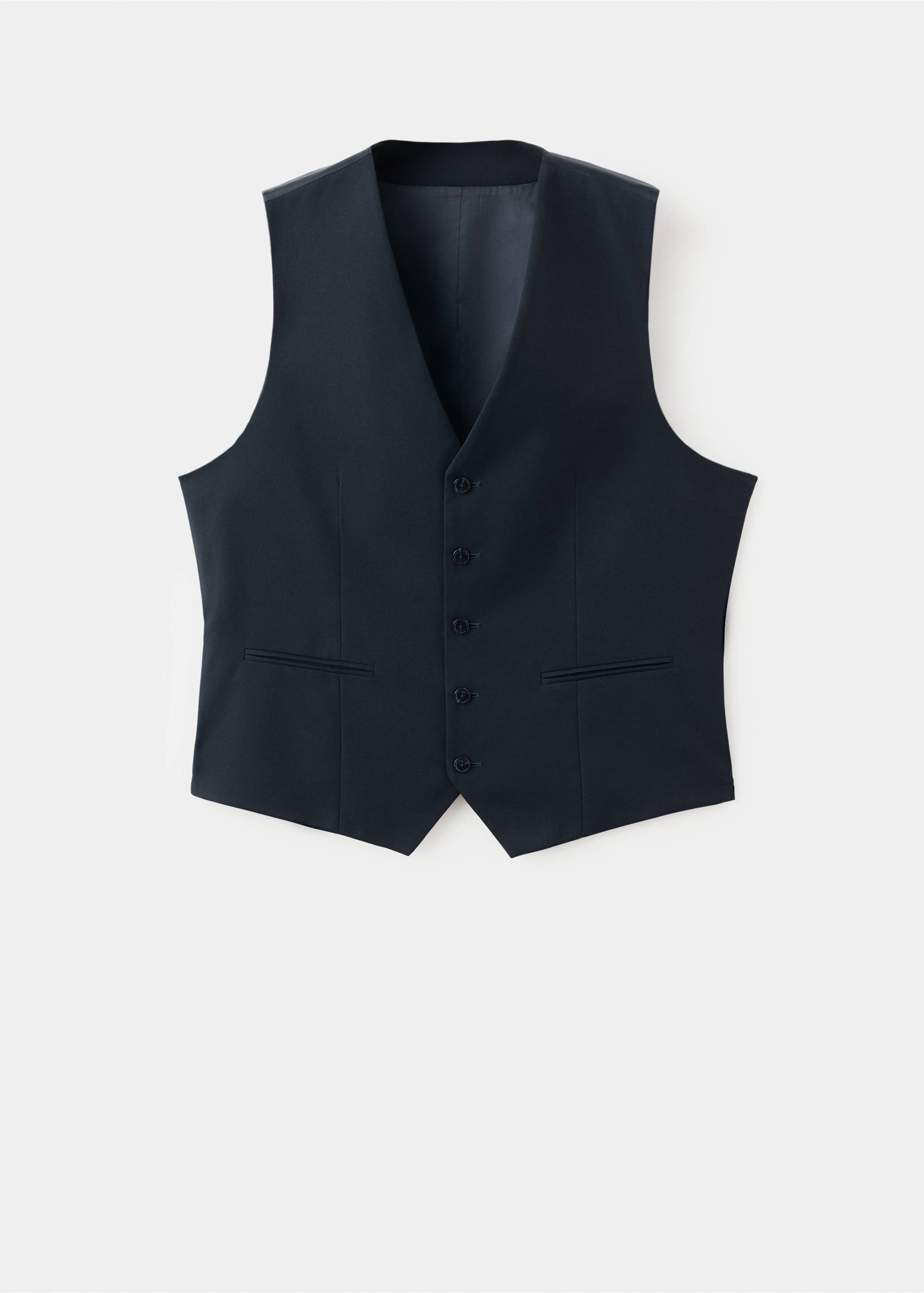 Milaan slim fit gilet - Artikel zonder model, Marineblauw. Ref: 37081361-00.