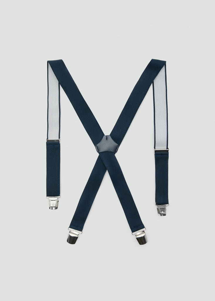 Adjustable elastic straps with leather details - thumbnail 2