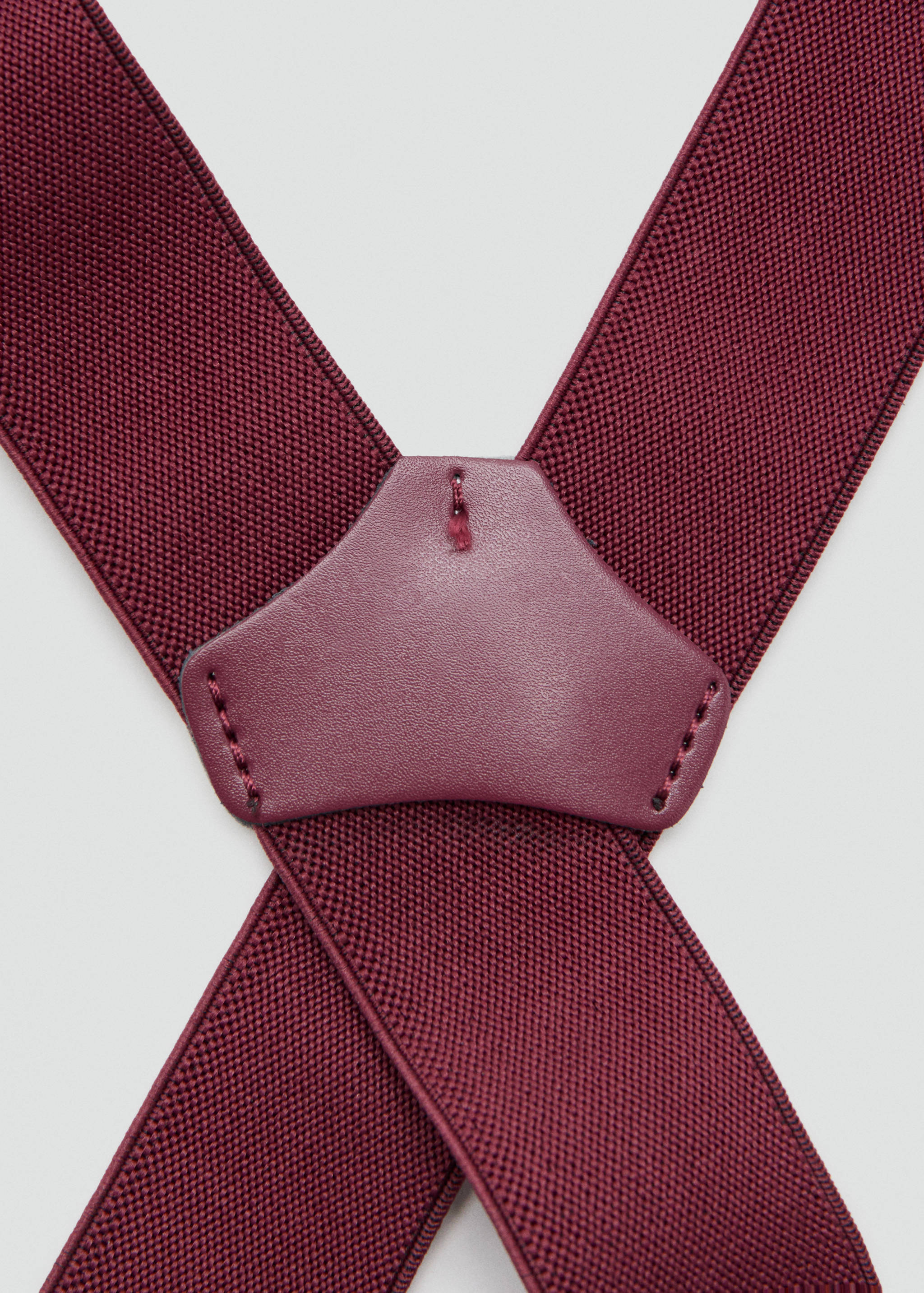 Adjustable elastic straps with leather details - Medium plane