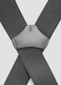 Adjustable elastic straps with leather details — Grey 2