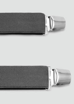 Adjustable elastic straps with leather details — Grey 3