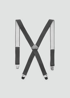 Adjustable elastic straps with leather details — Grey 1