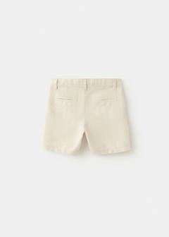Straight linen Bermuda shorts — Sand 4