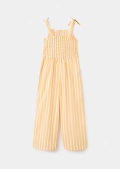 Striped playsuit with ruched detail — Yellow 6