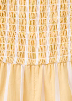 Striped playsuit with ruched detail — Yellow 8
