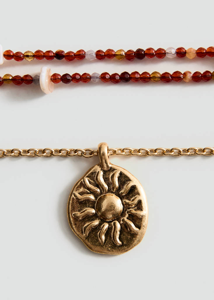 Set 2 combined necklaces — Gold