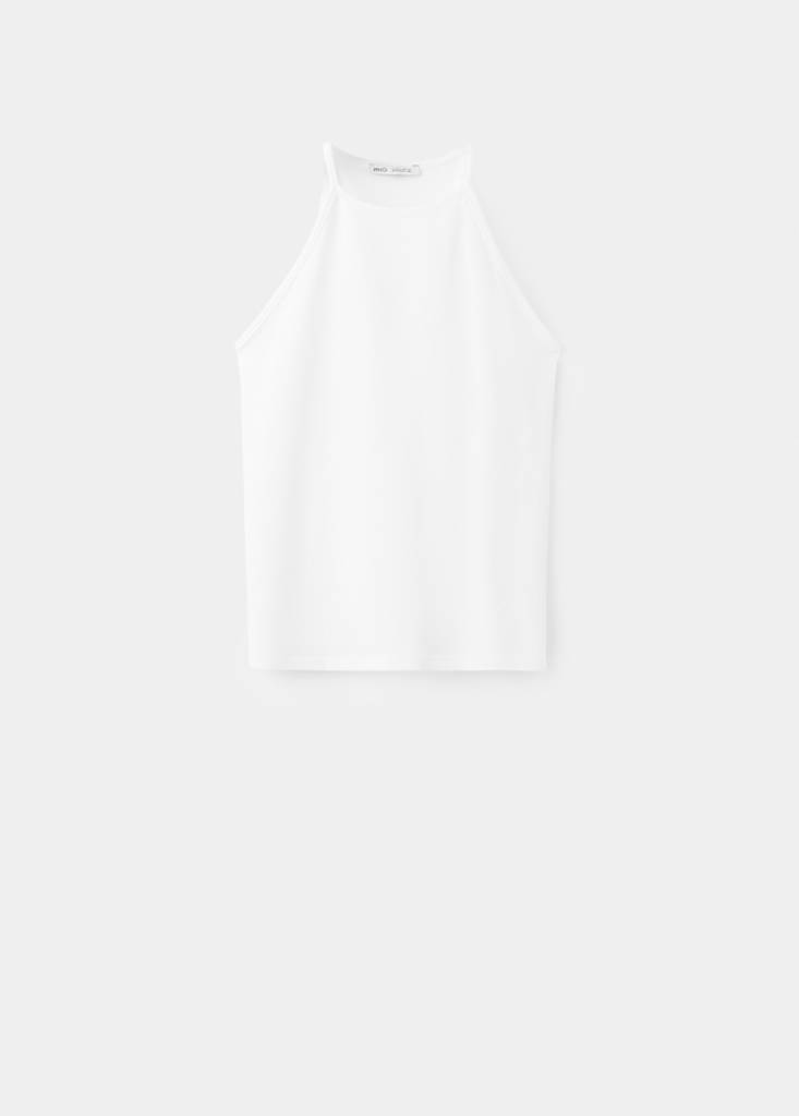 Halter cotton top — White