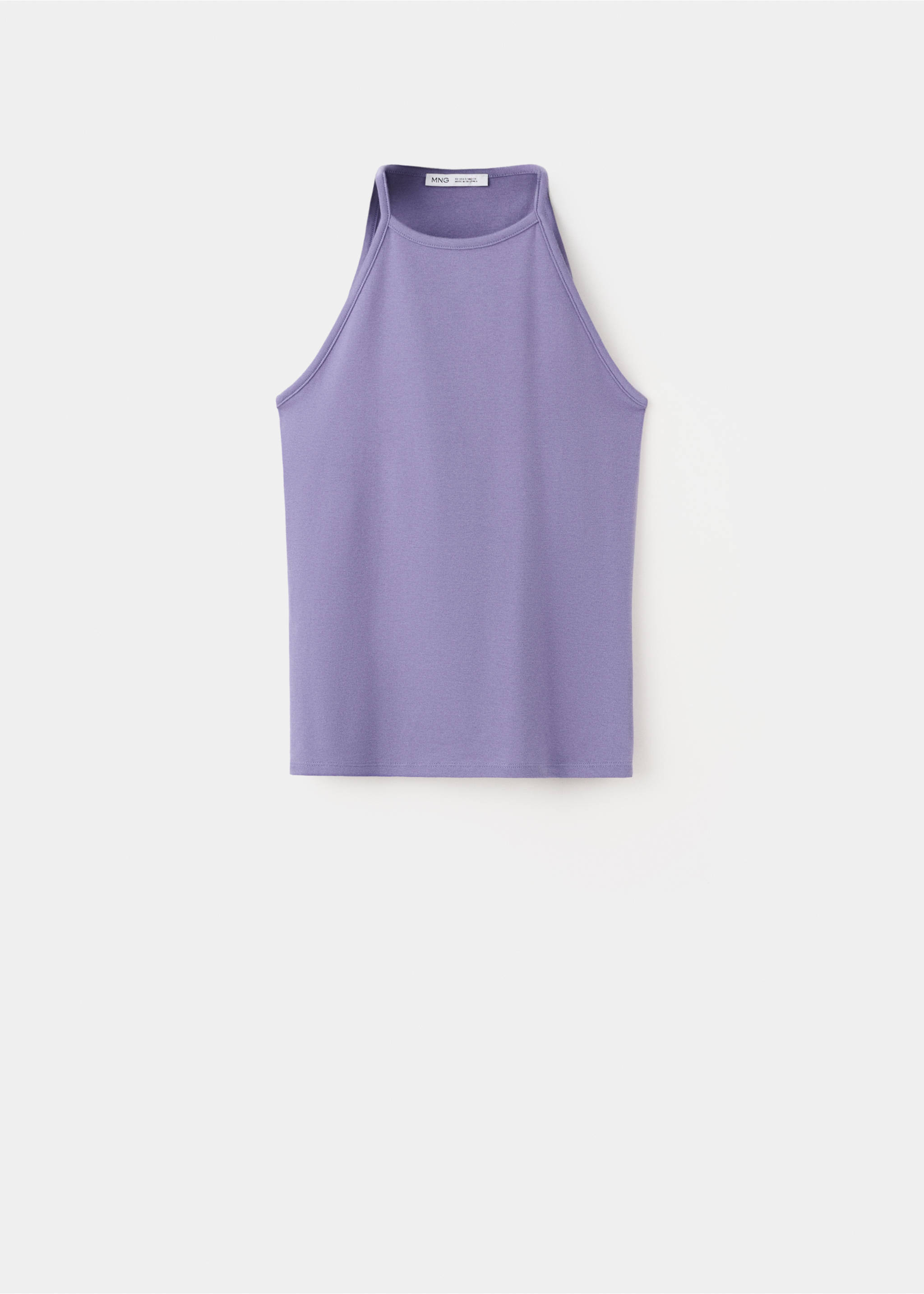 Top algodón halter - Artículo sin modelo, Morado claro/pastel. Ref: 37081367-00.