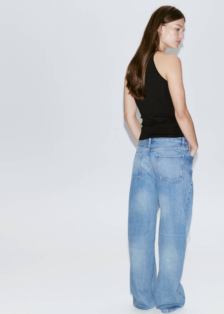 Halter cotton top — Black