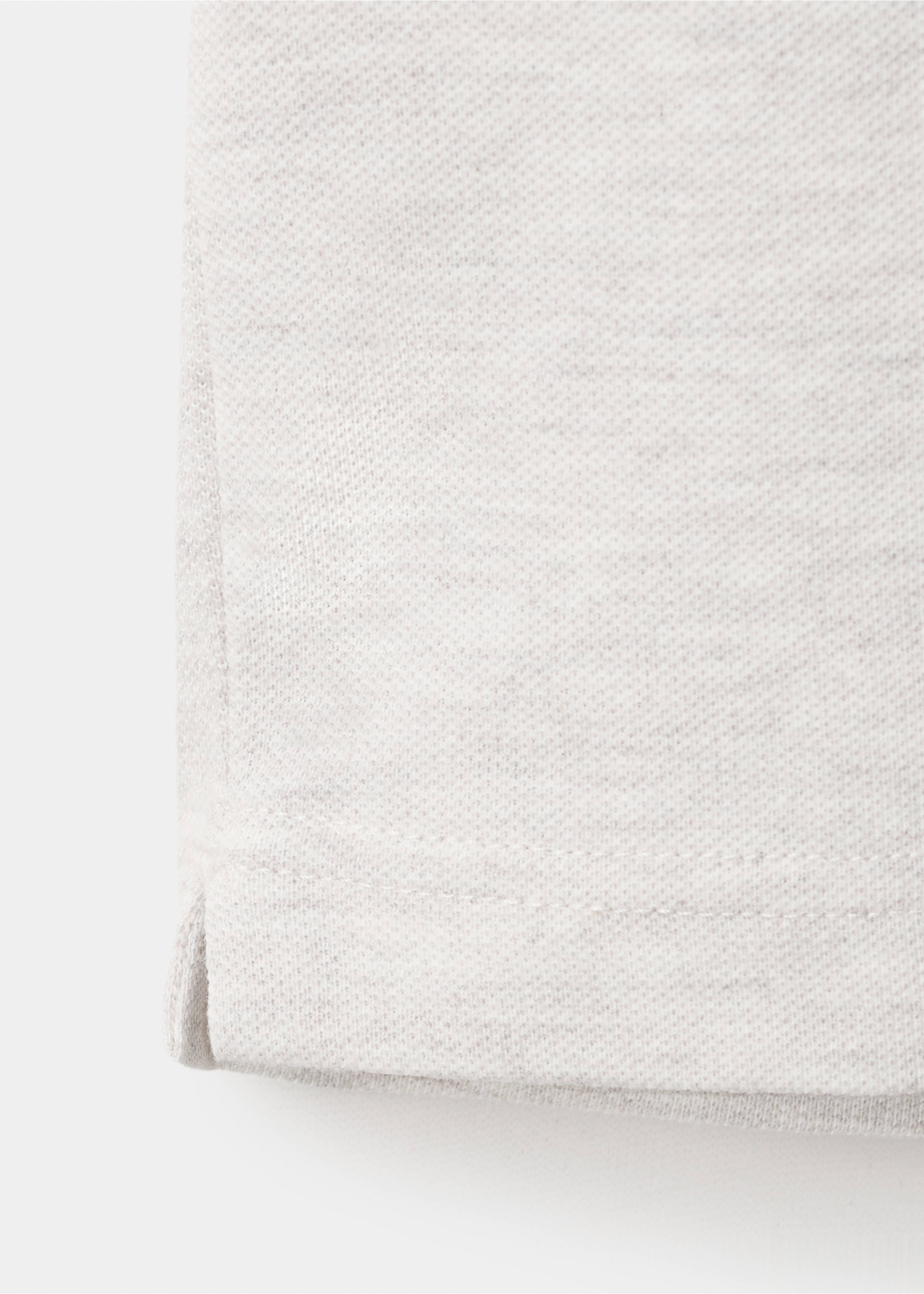 Regular-fit cotton piqué polo shirt - Details of the article 0, Beige. Ref: 37081368-00.