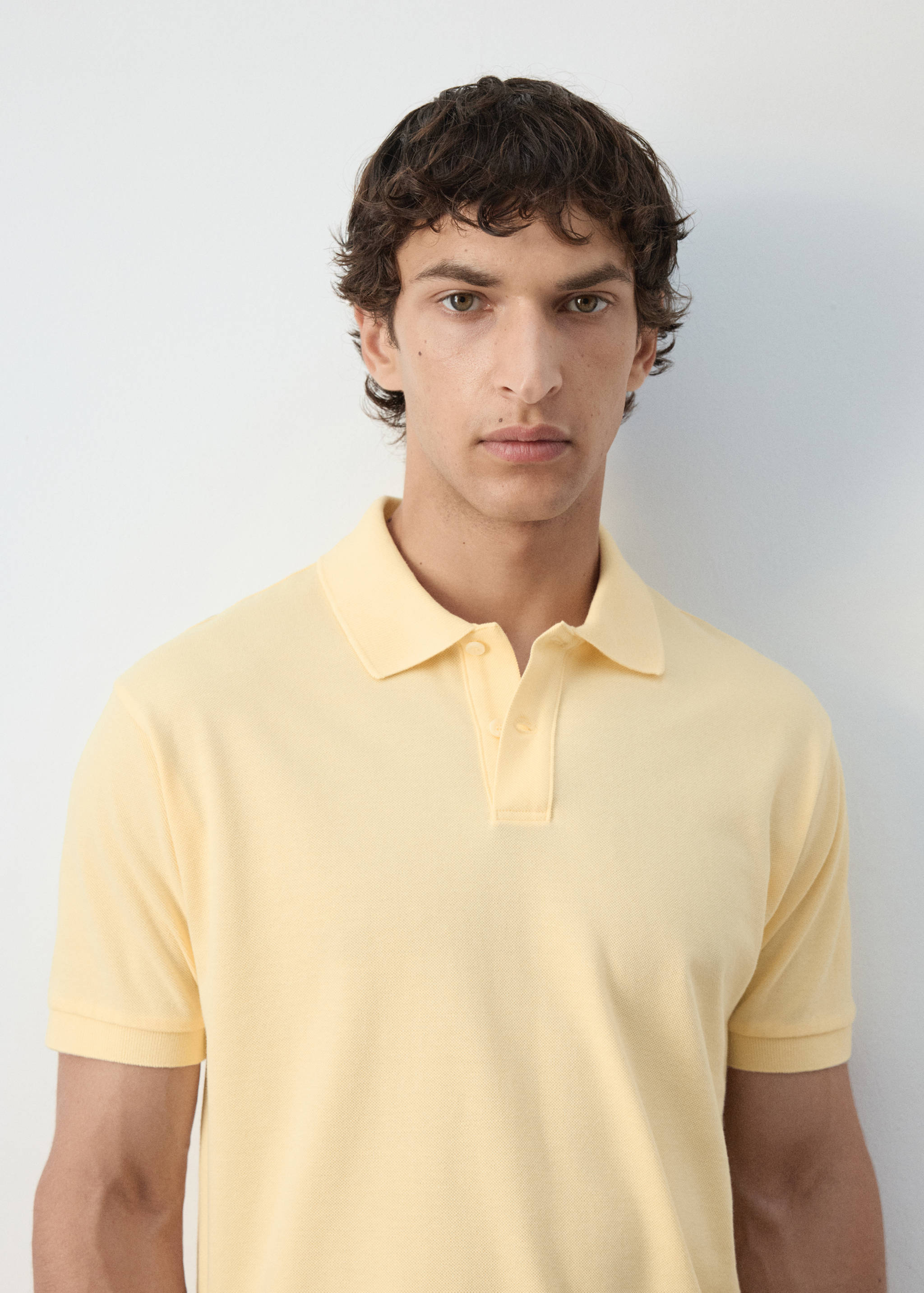Regular-fit cotton piqué polo shirt - Details of the article 1