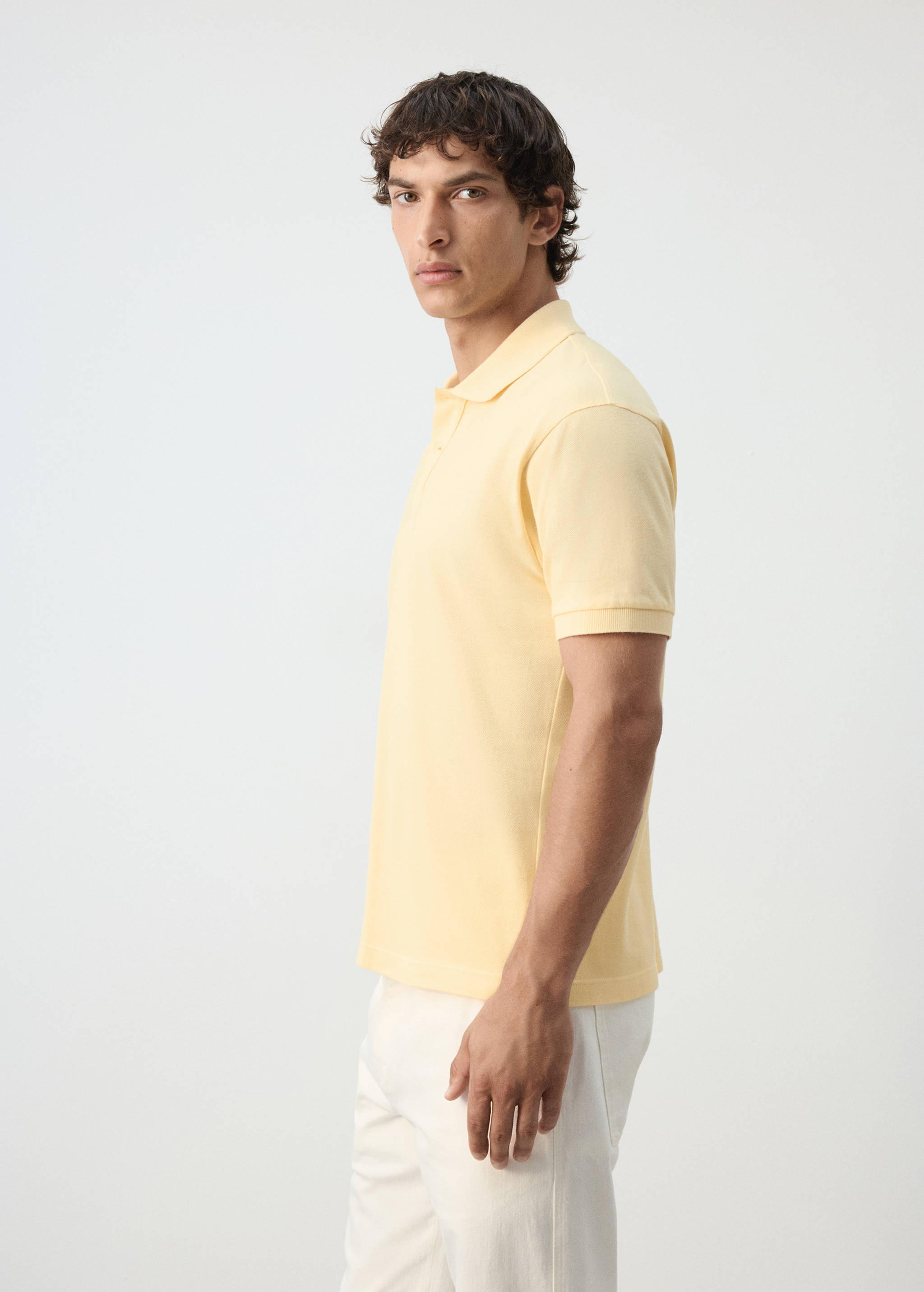 Regular-fit cotton piqué polo shirt - Details of the article 2
