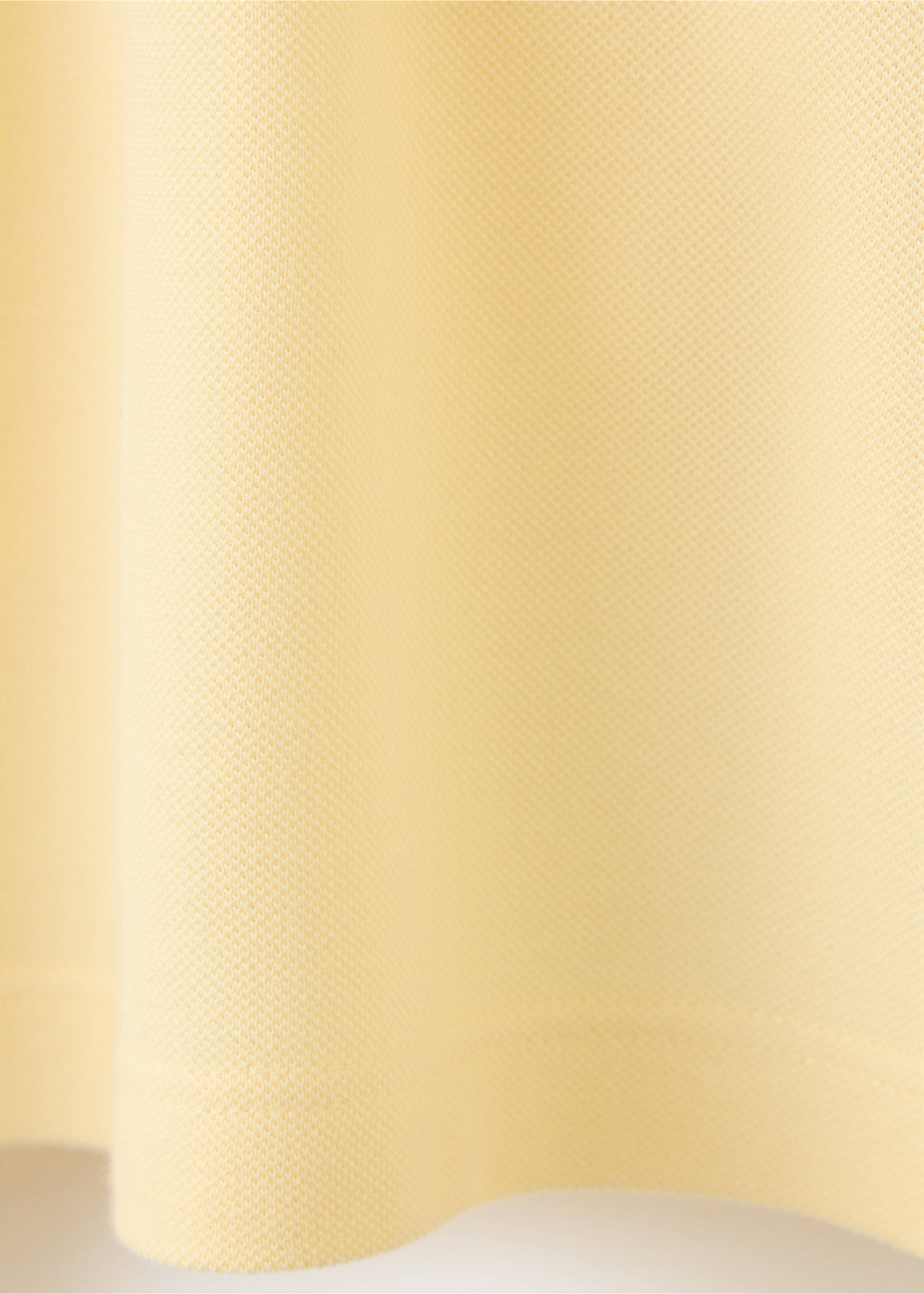 100% cotton piqué polo - Details of the article 0, Yellow. Ref: 37081368-00.
