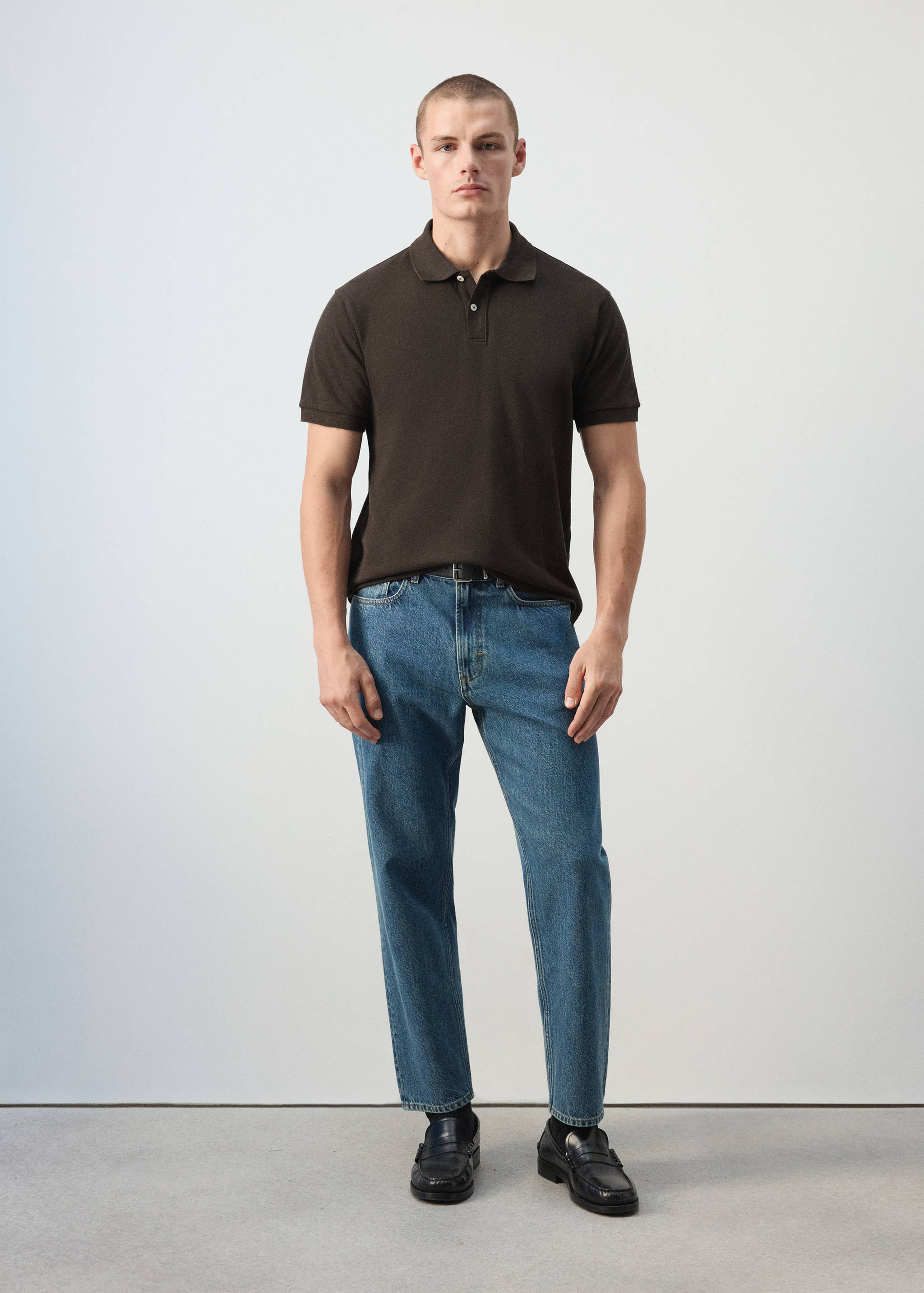 100% cotton piqué polo - General plane