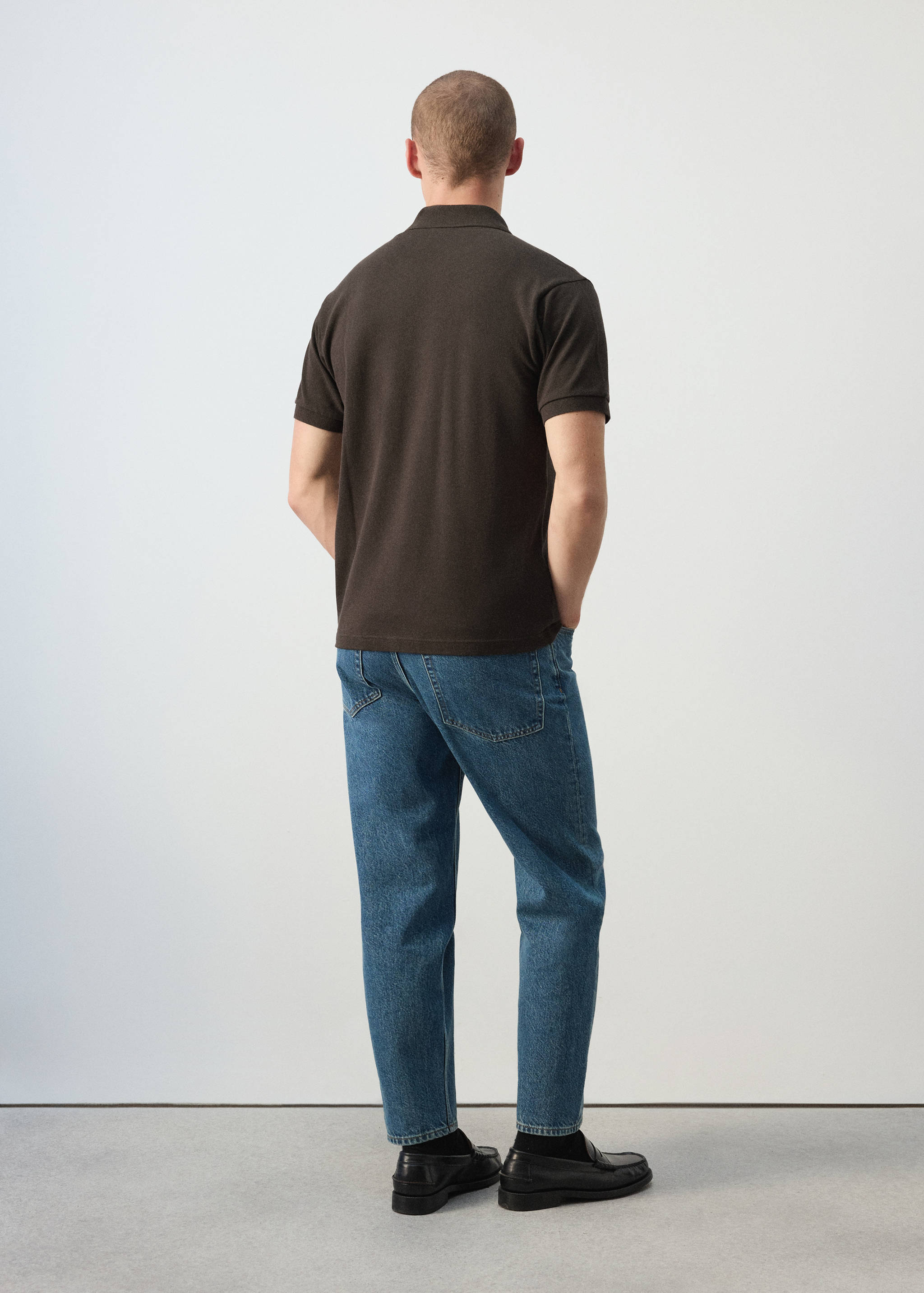 100% cotton piqué polo - Reverse of the article