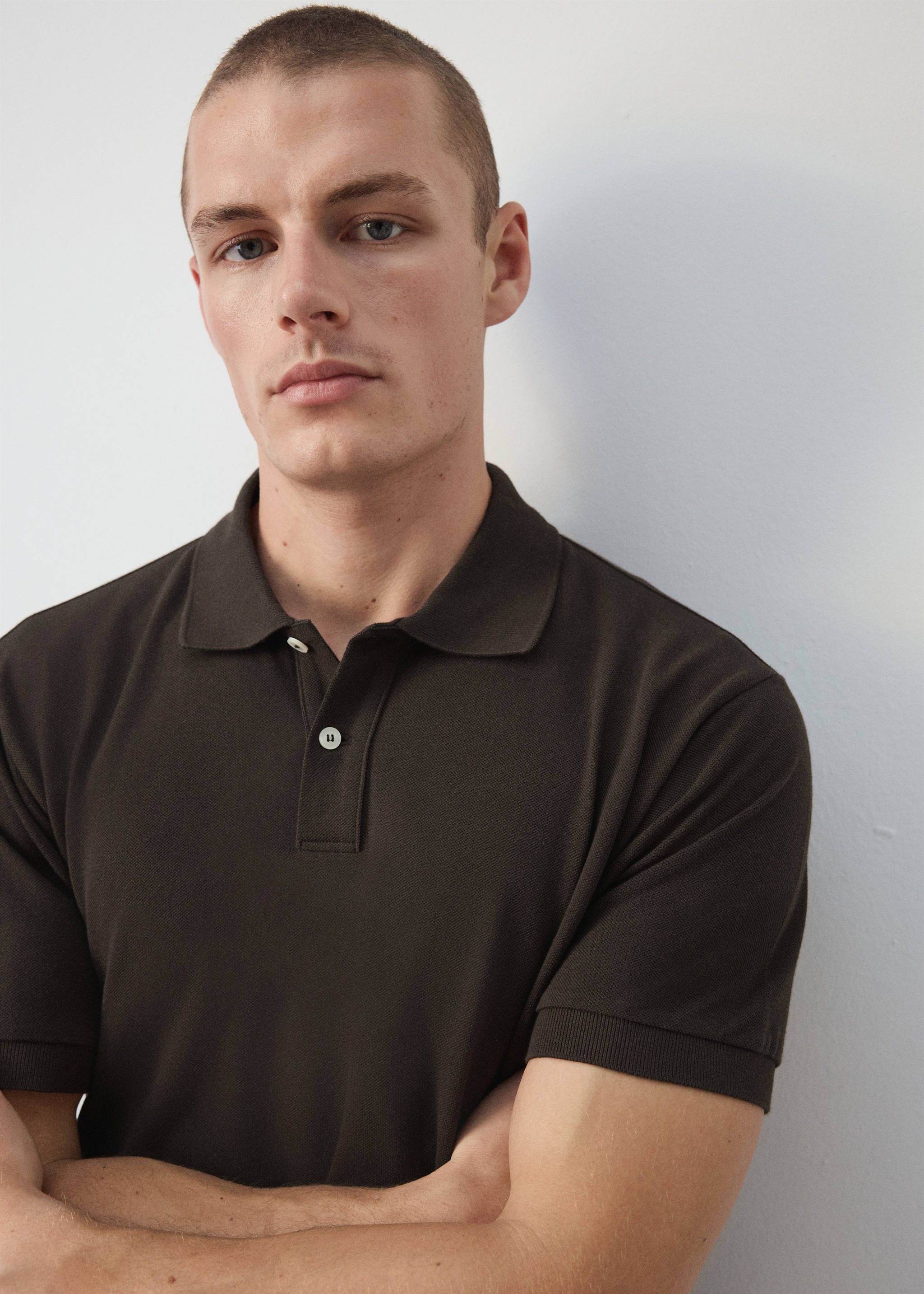 100% cotton piqué polo - Details of the article 1