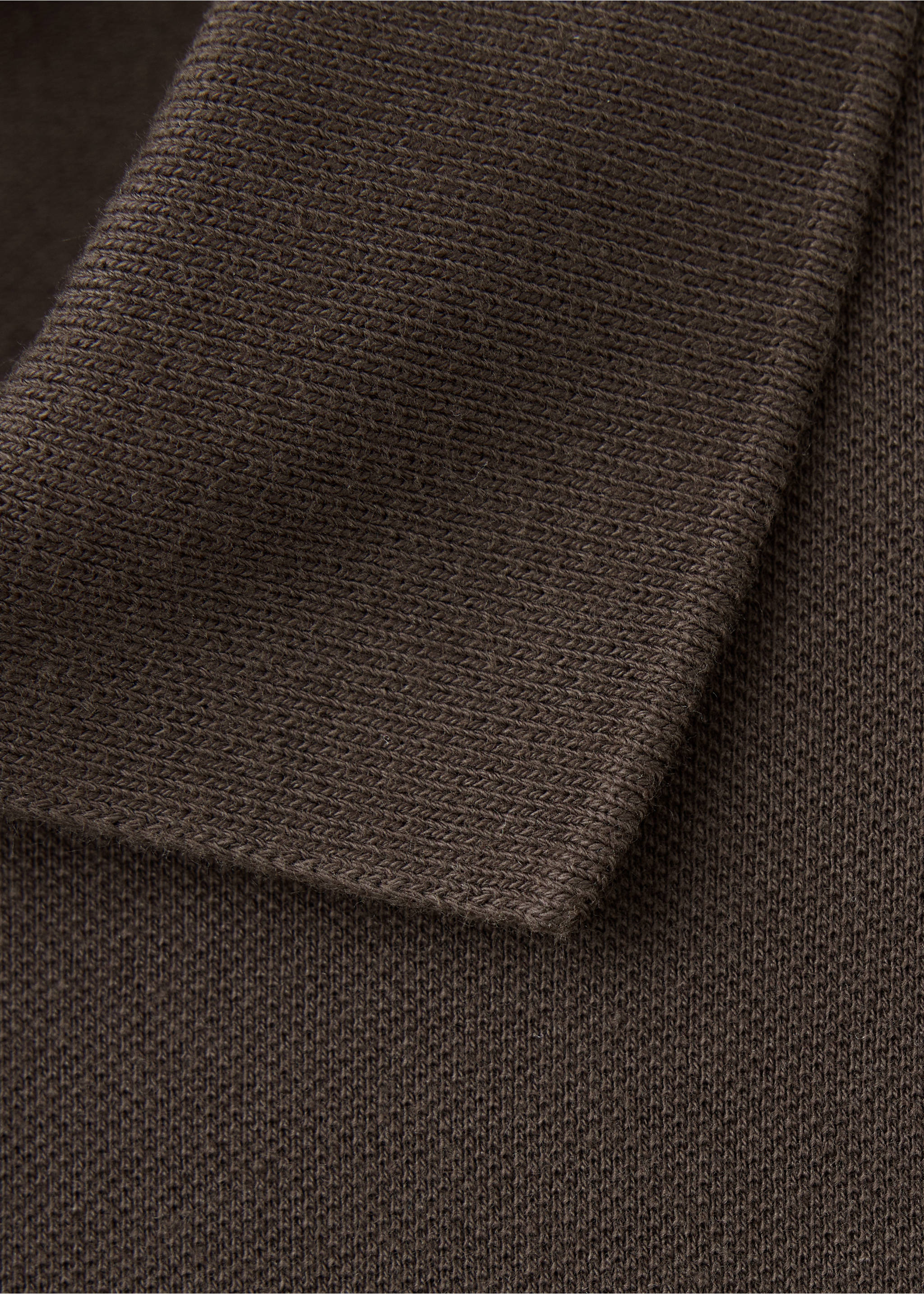 100% cotton piqué polo - Details of the article 0, Brown. Ref: 37081368-00.