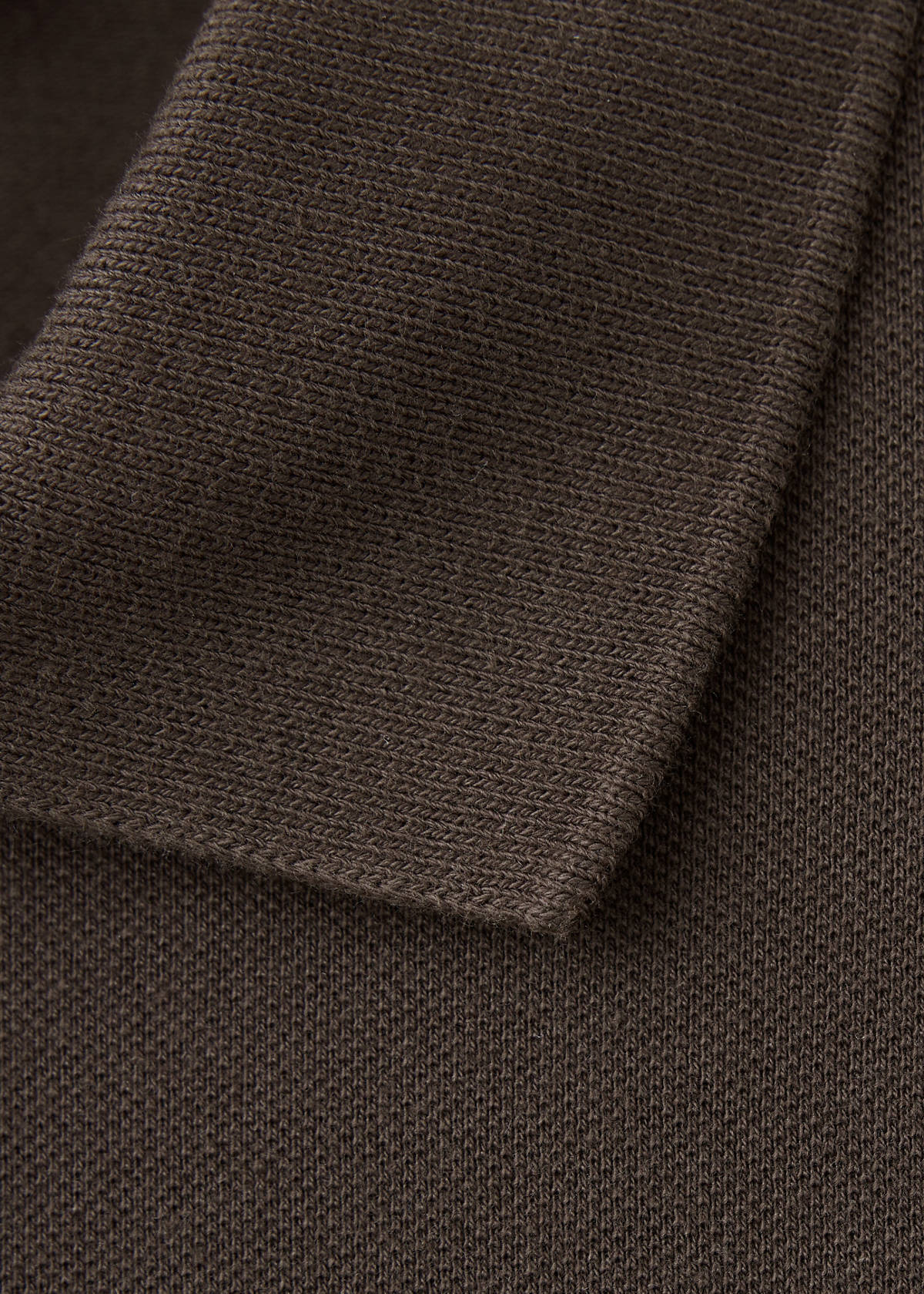 100% cotton piqué polo — Brown