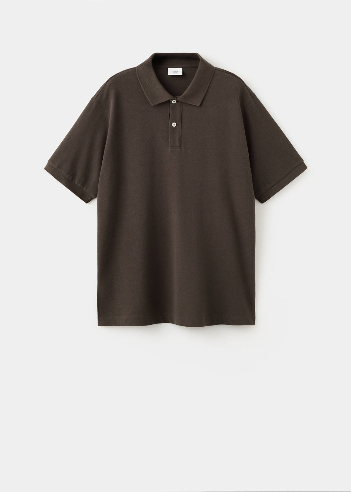 100% cotton piqué polo — Brown