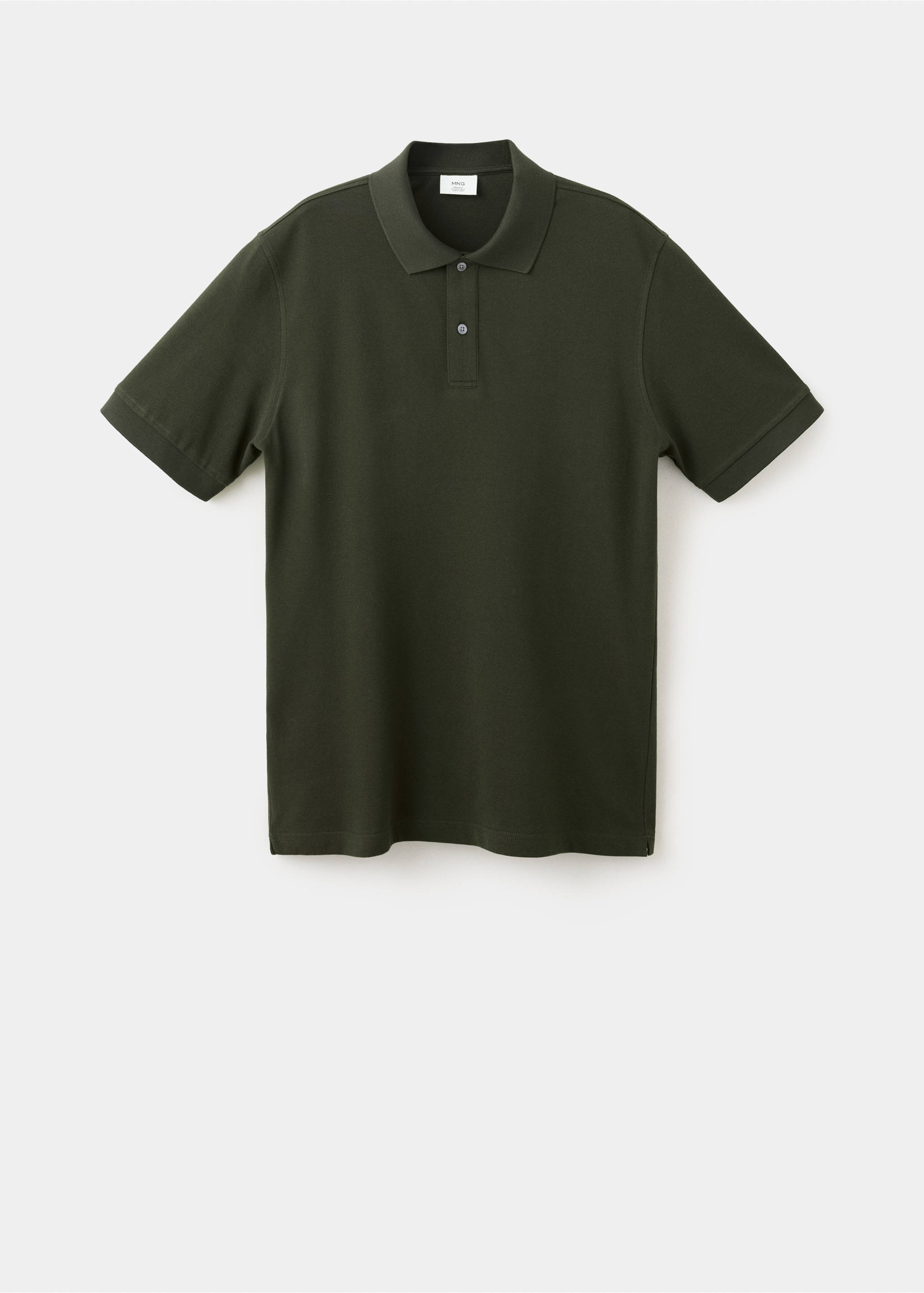 100% cotton piqué polo - Article without model, Medium Green. Ref: 37081368-00.