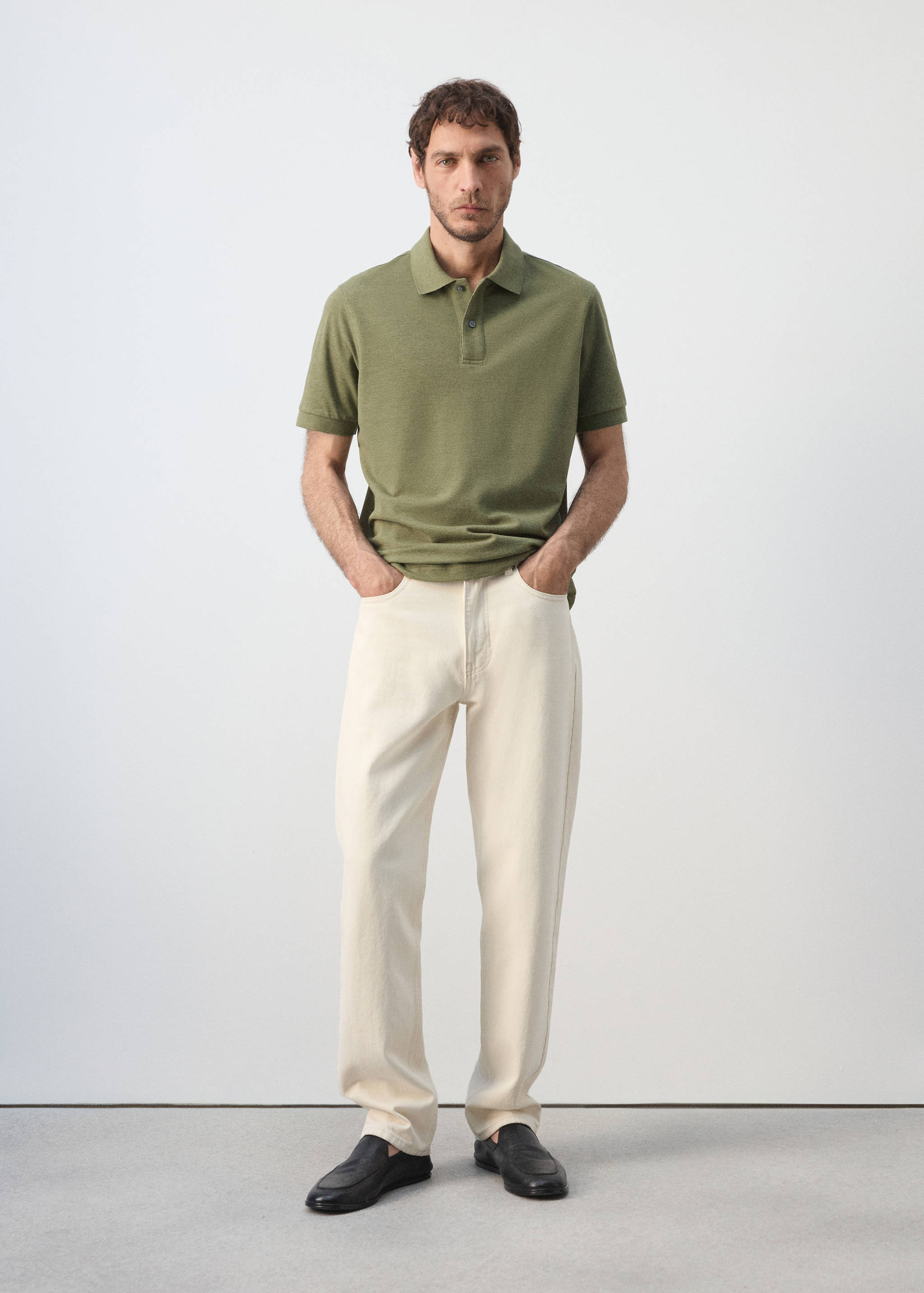 Polo regular fit algodón piqué - Plano general