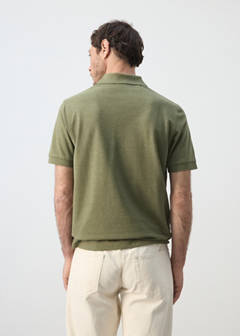 100% cotton piqué polo — Green 3