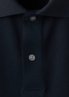 100% cotton piqué polo — Navy 7