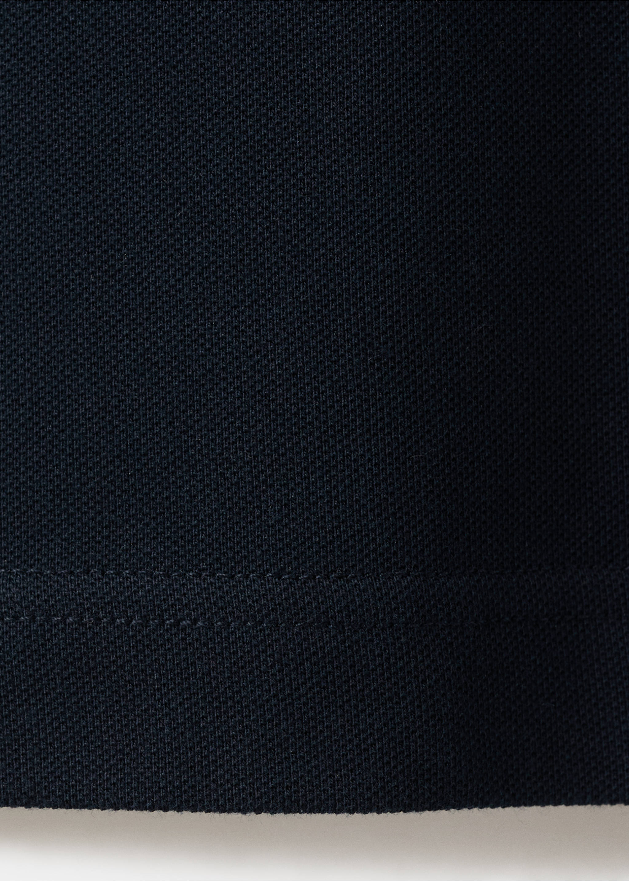 Regular-fit cotton piqué polo shirt - Details of the article 0, Navy. Ref: 37081368-00.