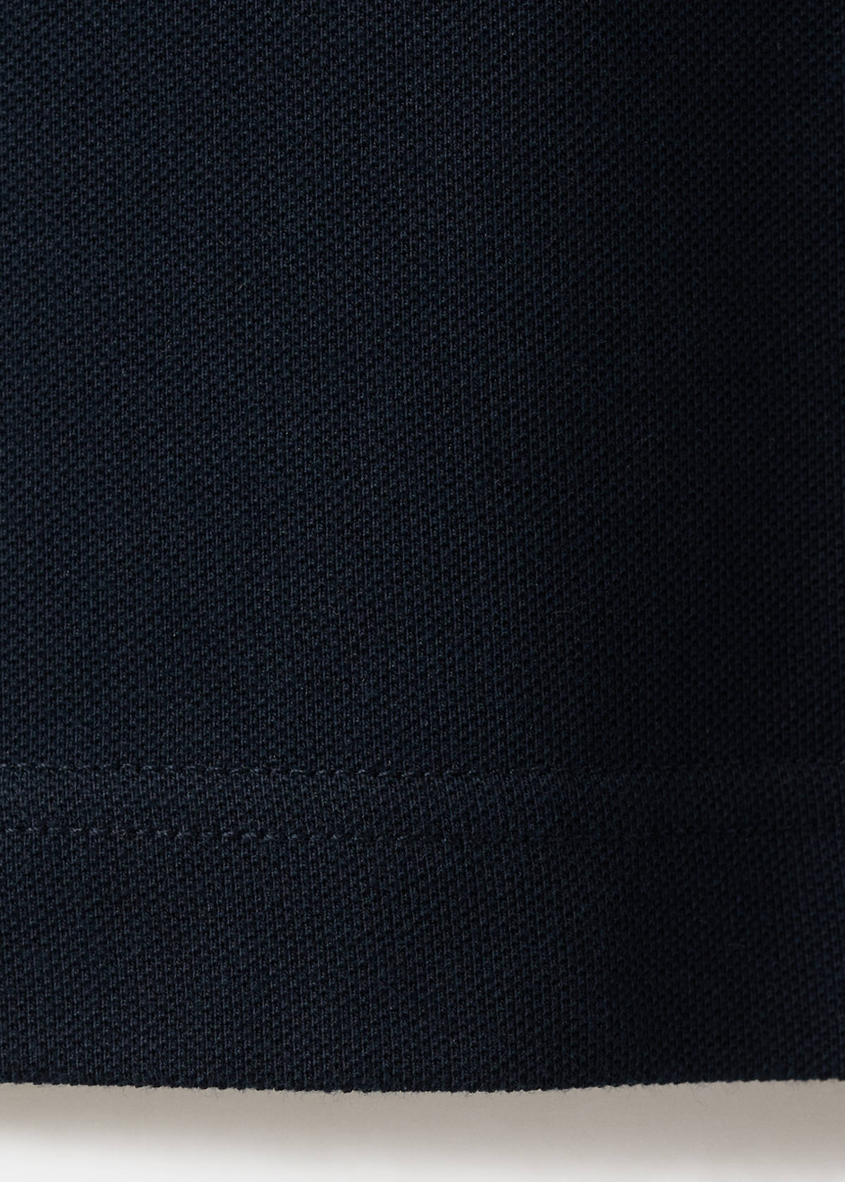 100% cotton piqué polo — Navy