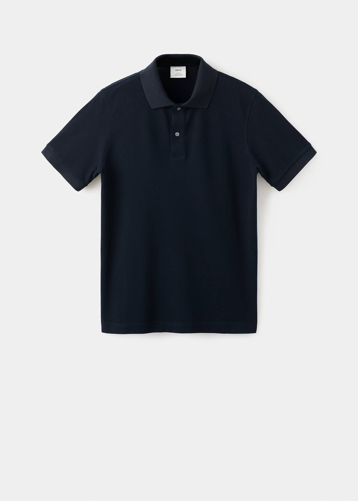100% cotton piqué polo — Navy