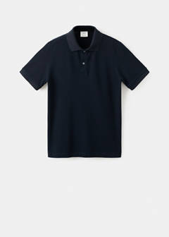 100% cotton piqué polo — Navy 6