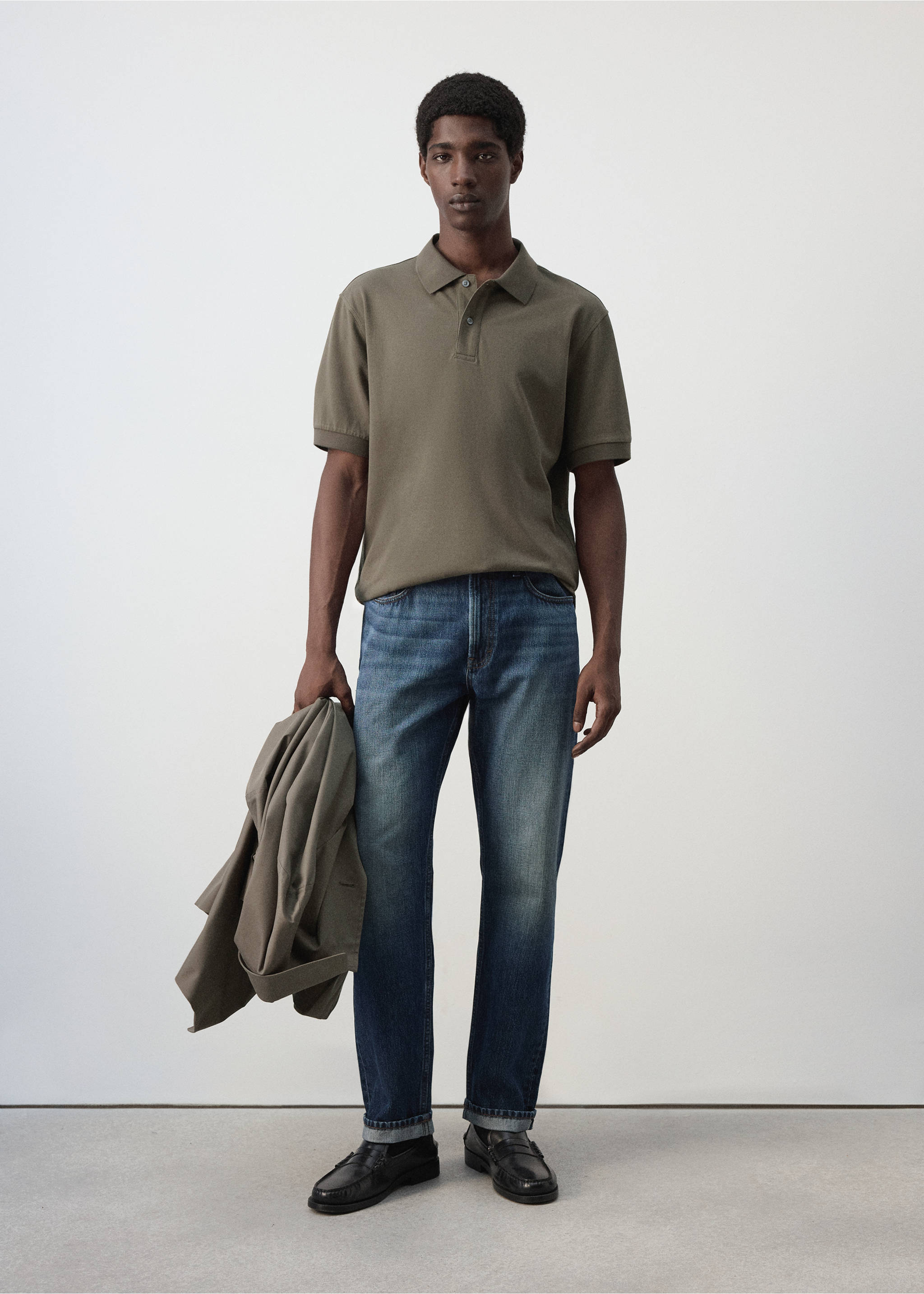 100% cotton piqué polo - General plane, Mink Grey. Ref: 37081368-00.