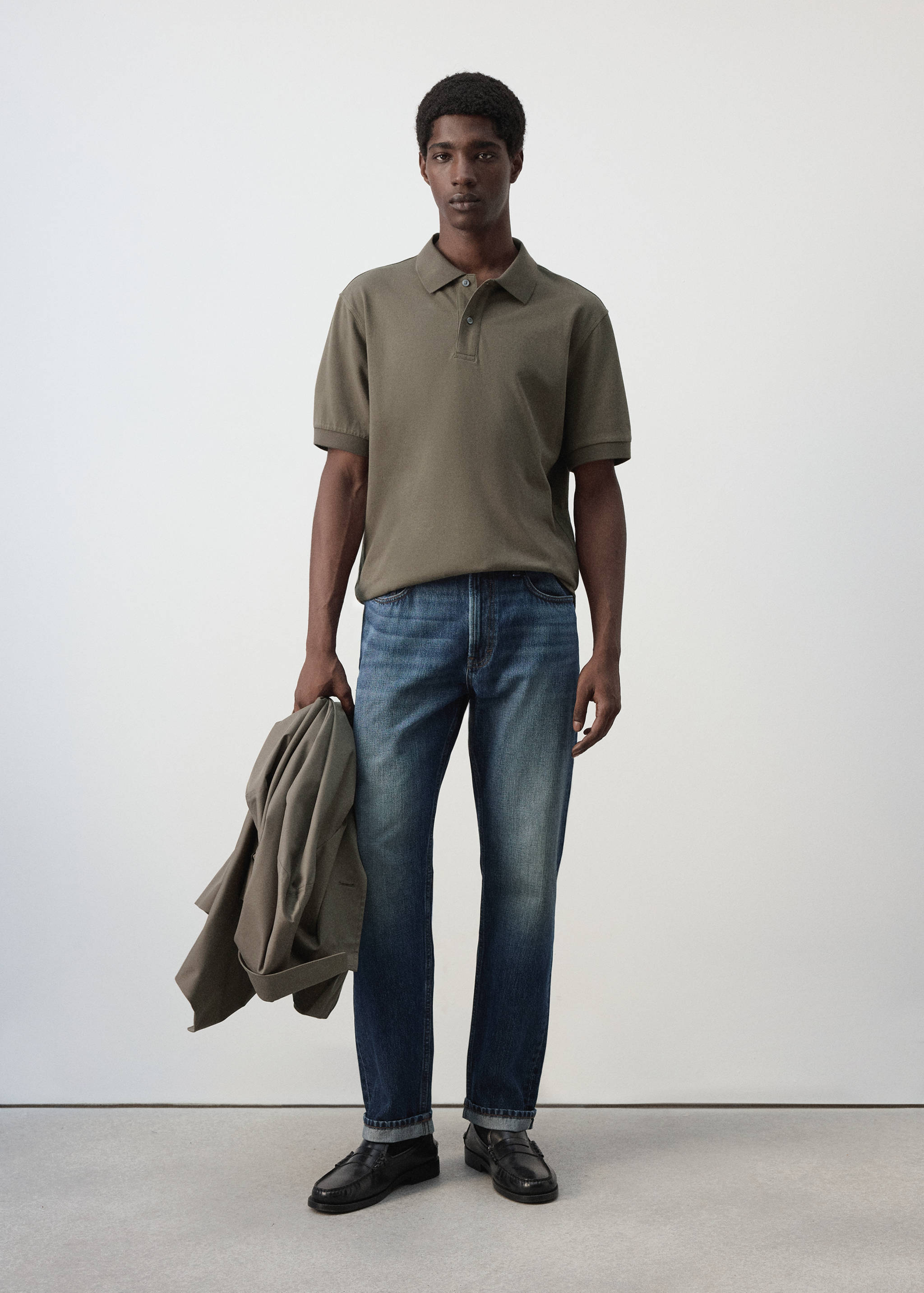 100% cotton piqué polo - General plane