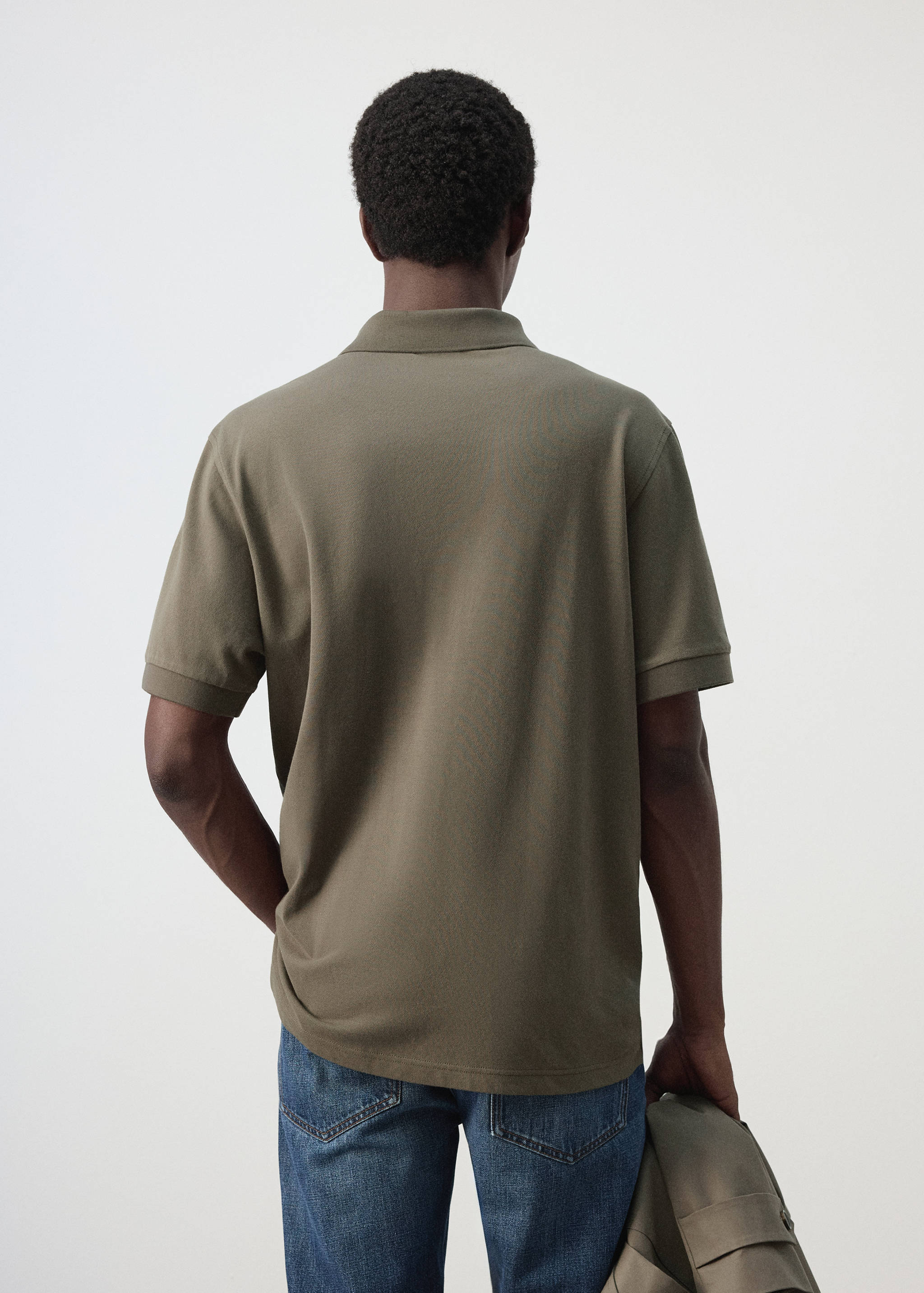 100% cotton piqué polo - Reverse of the article