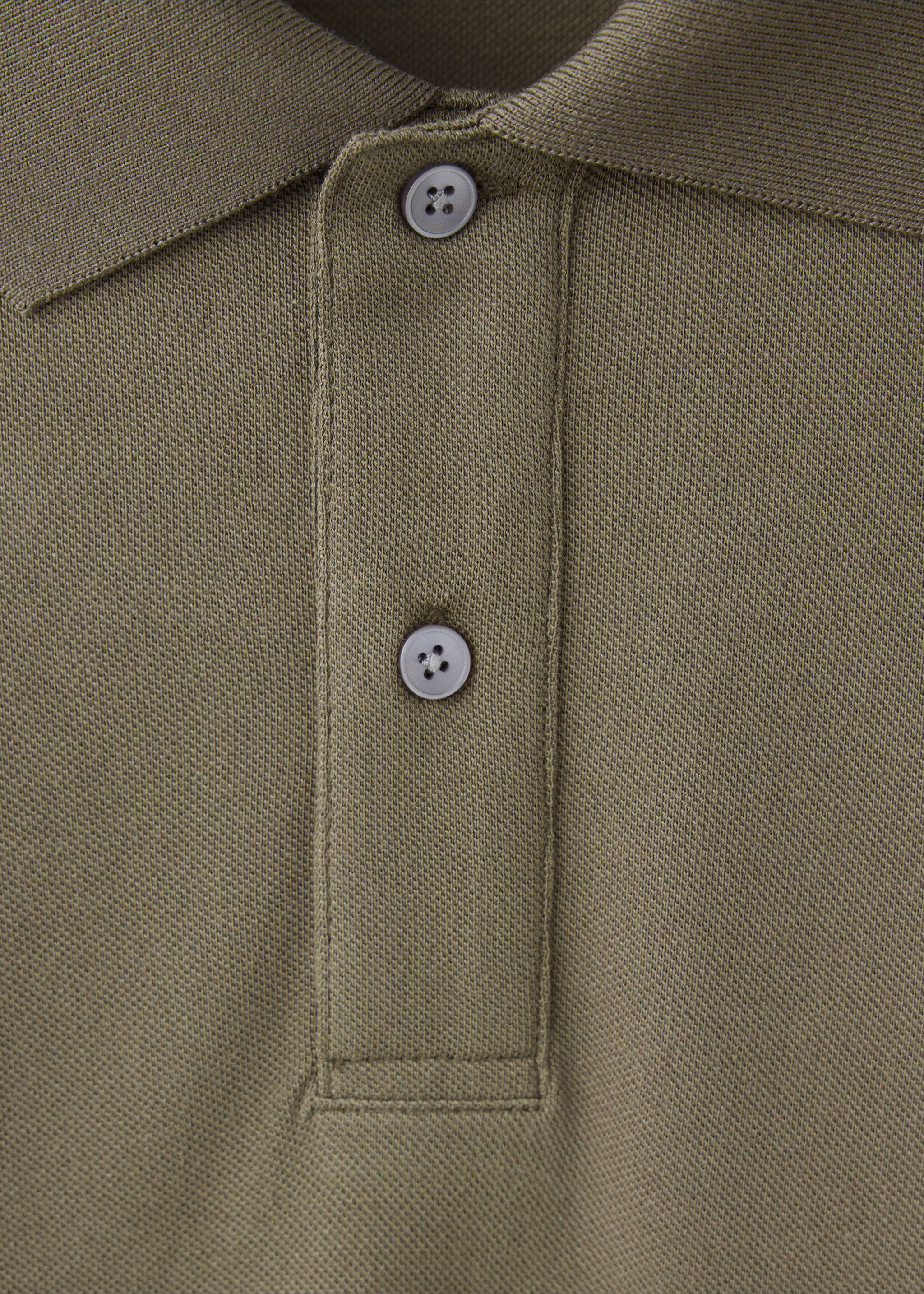 100% cotton piqué polo - Details of the article 8, Mink Grey. Ref: 37081368-00.