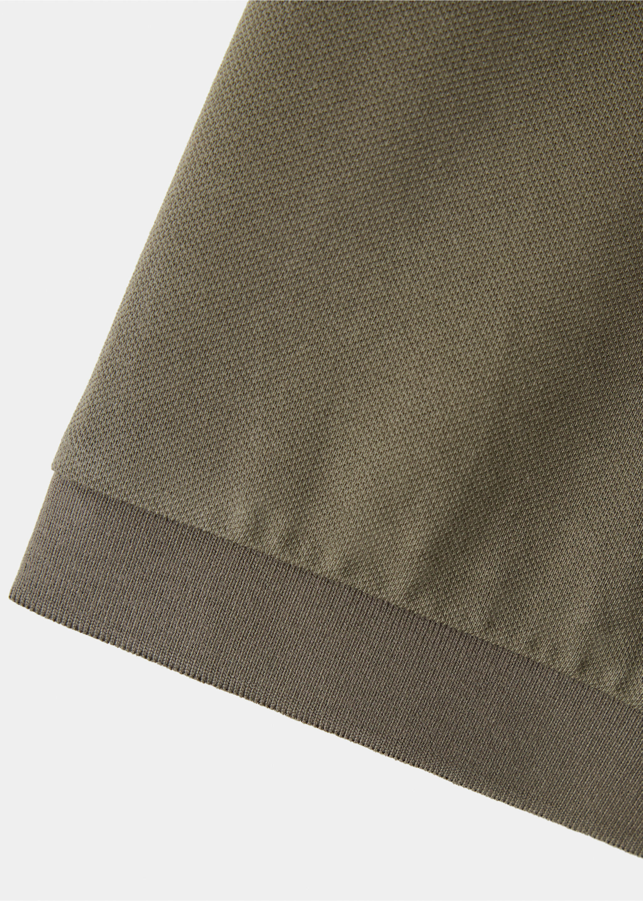 100% cotton piqué polo - Details of the article 0, Mink Grey. Ref: 37081368-00.