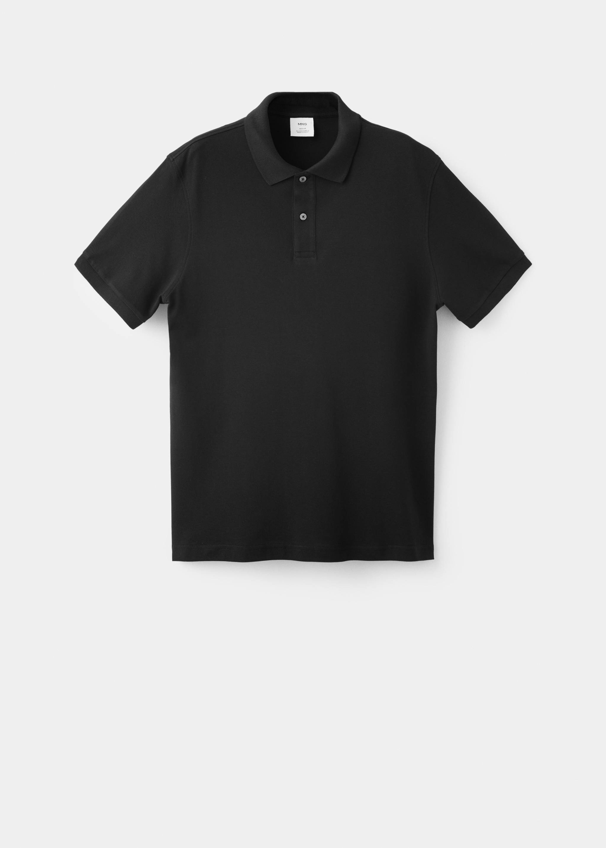 Regular-fit cotton piqué polo shirt - Article without model