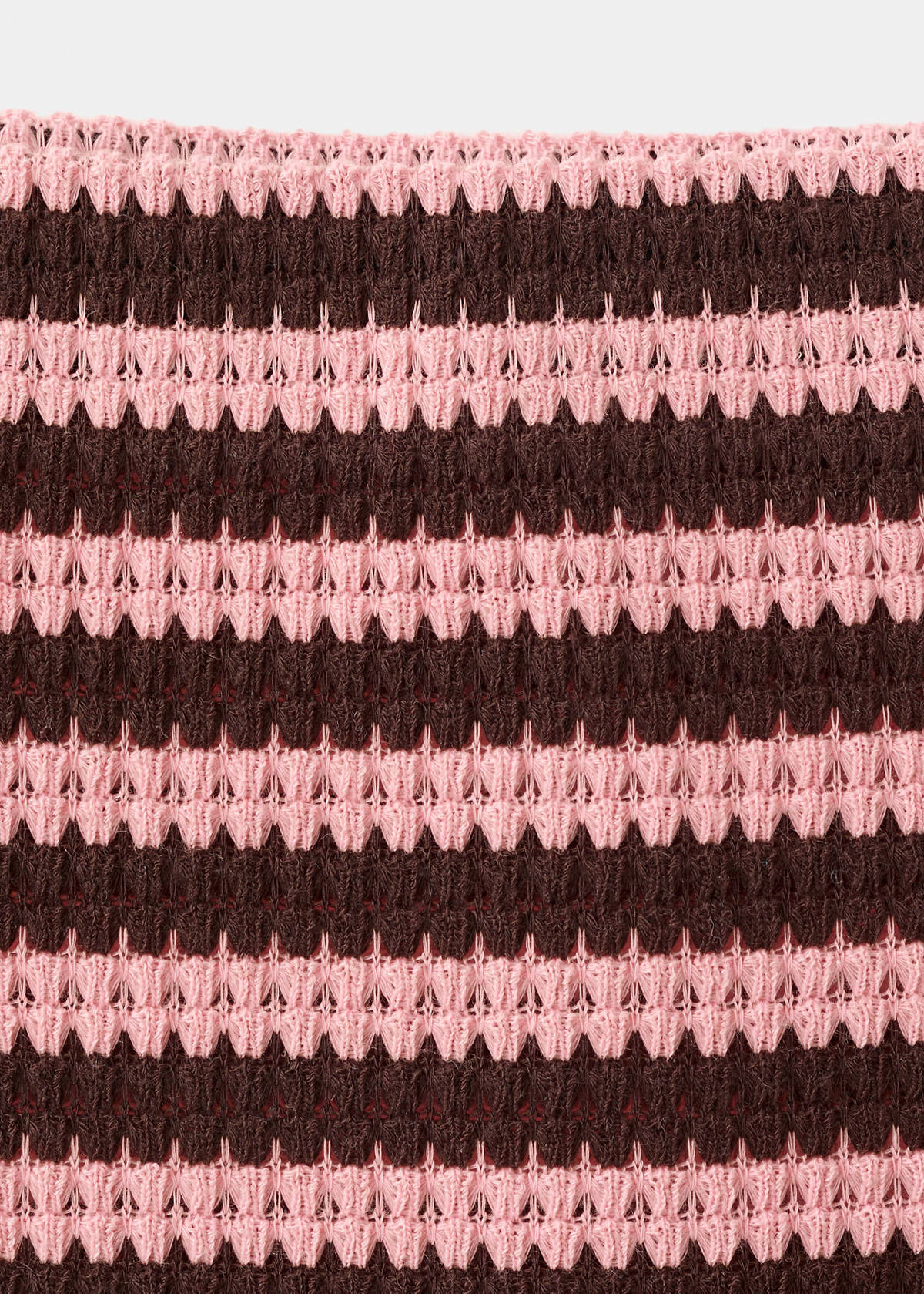 Striped knitted skirt — Pastel Pink