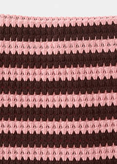 Striped knitted skirt — Pastel Pink 8