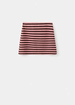 Striped knitted skirt — Pastel Pink 7