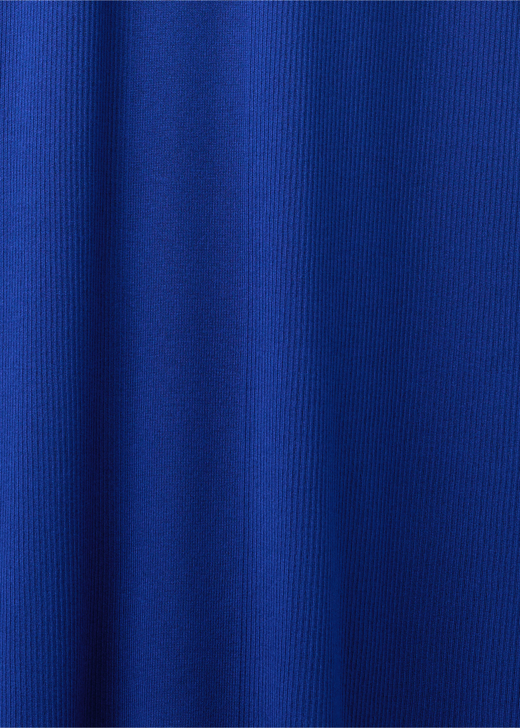 V-neck knitted dress - Details of the article 0, Blue. Ref: 37081374-00.