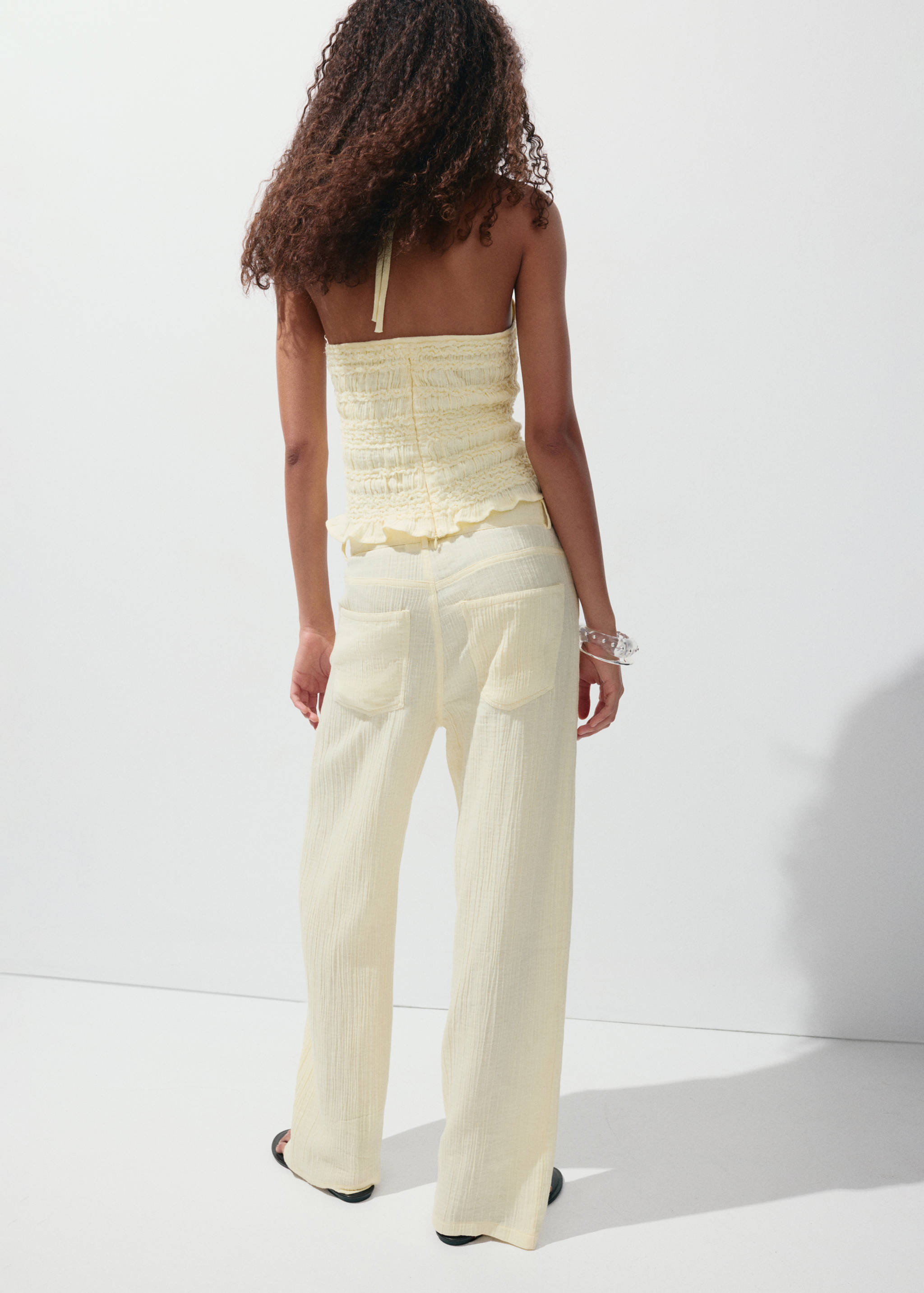 Balloon bambula pants - Reverse of the article