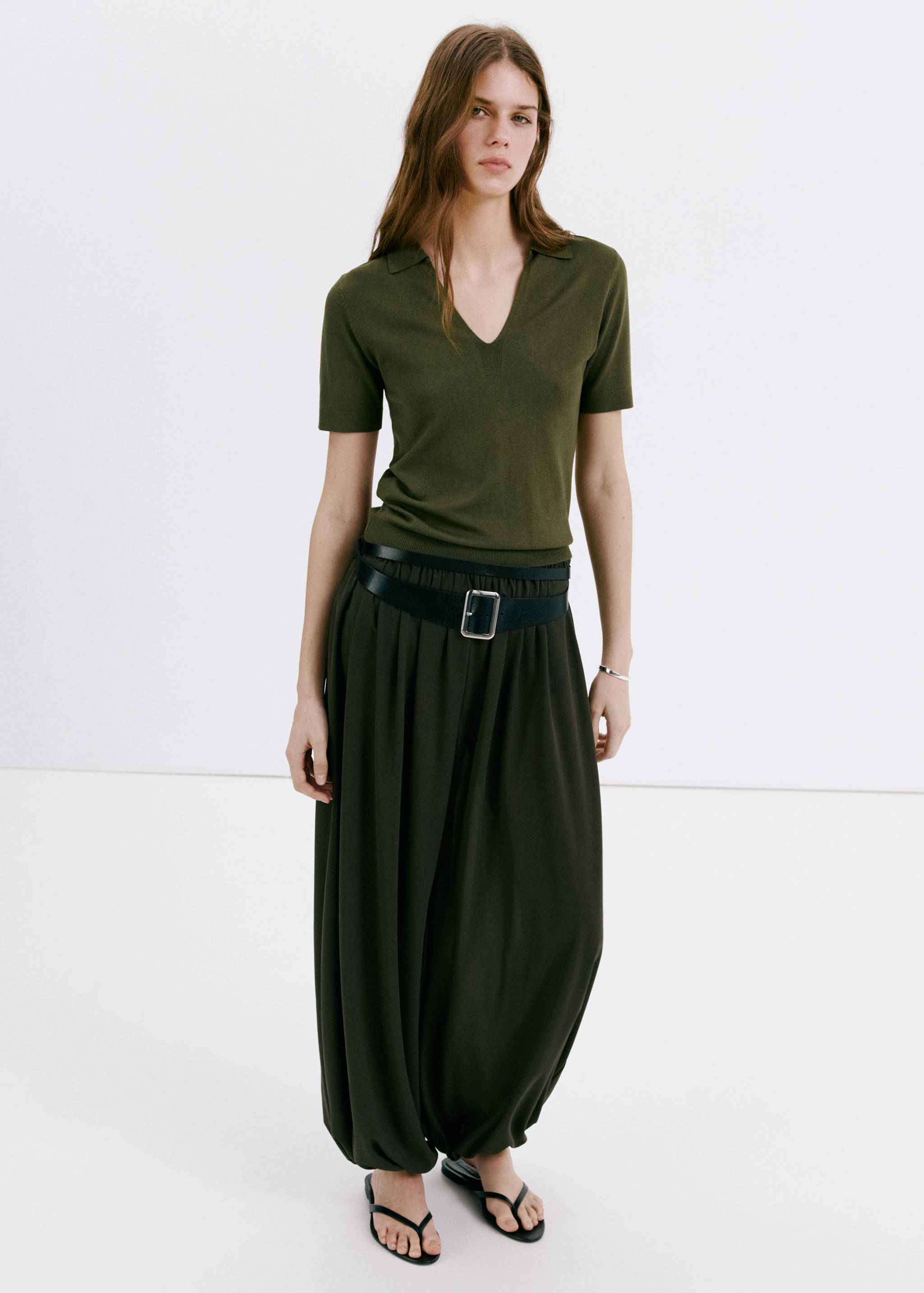 Fine-knit polo shirt - General plane
