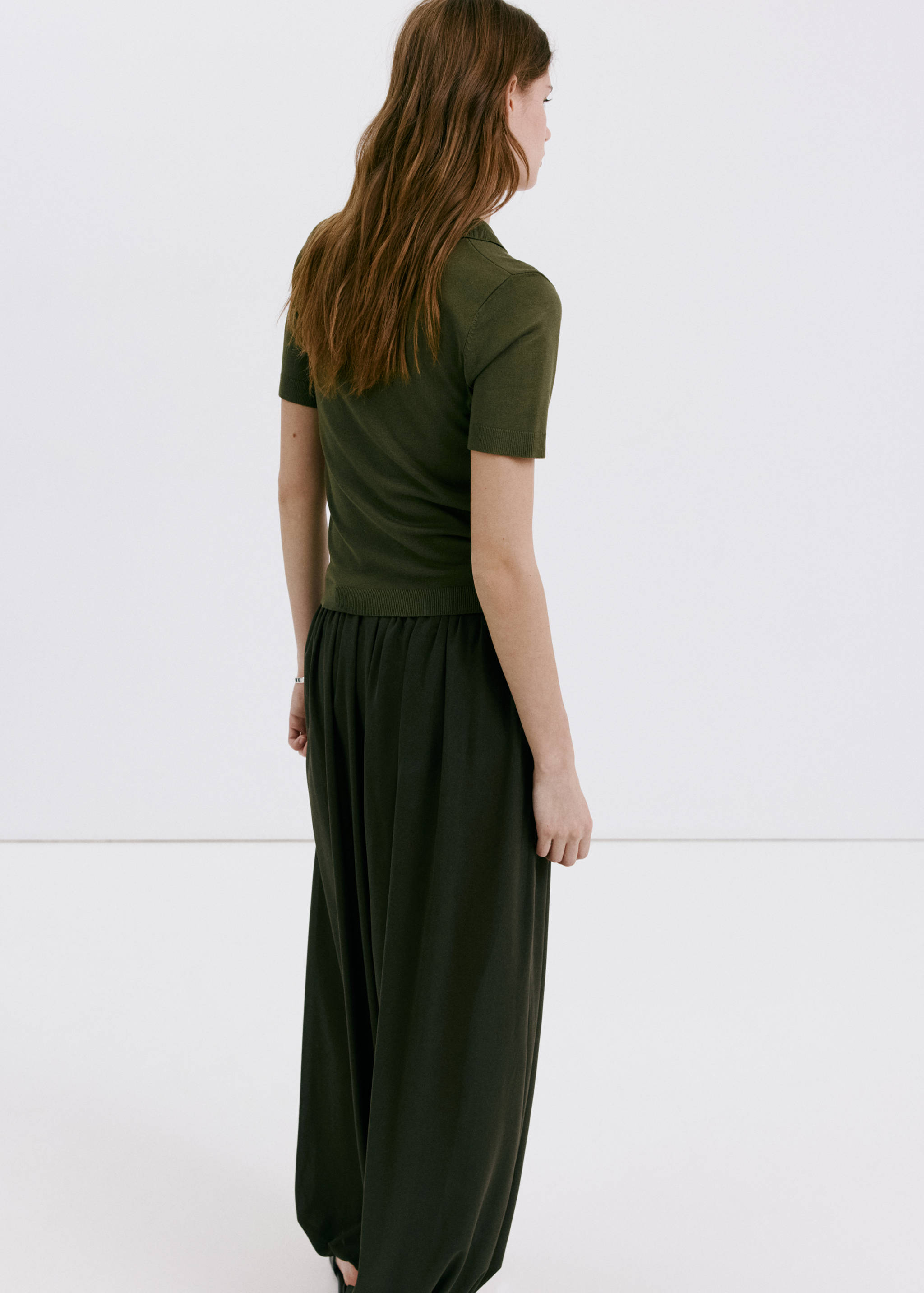 Fine-knit polo shirt - Reverse of the article