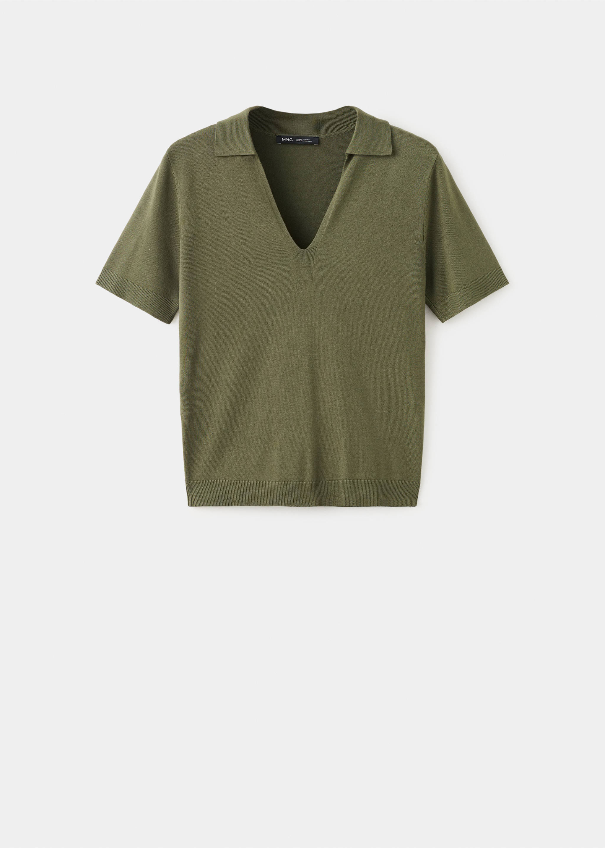 Fine-knit polo shirt - Article without model, Khaki. Ref: 37081376-00.