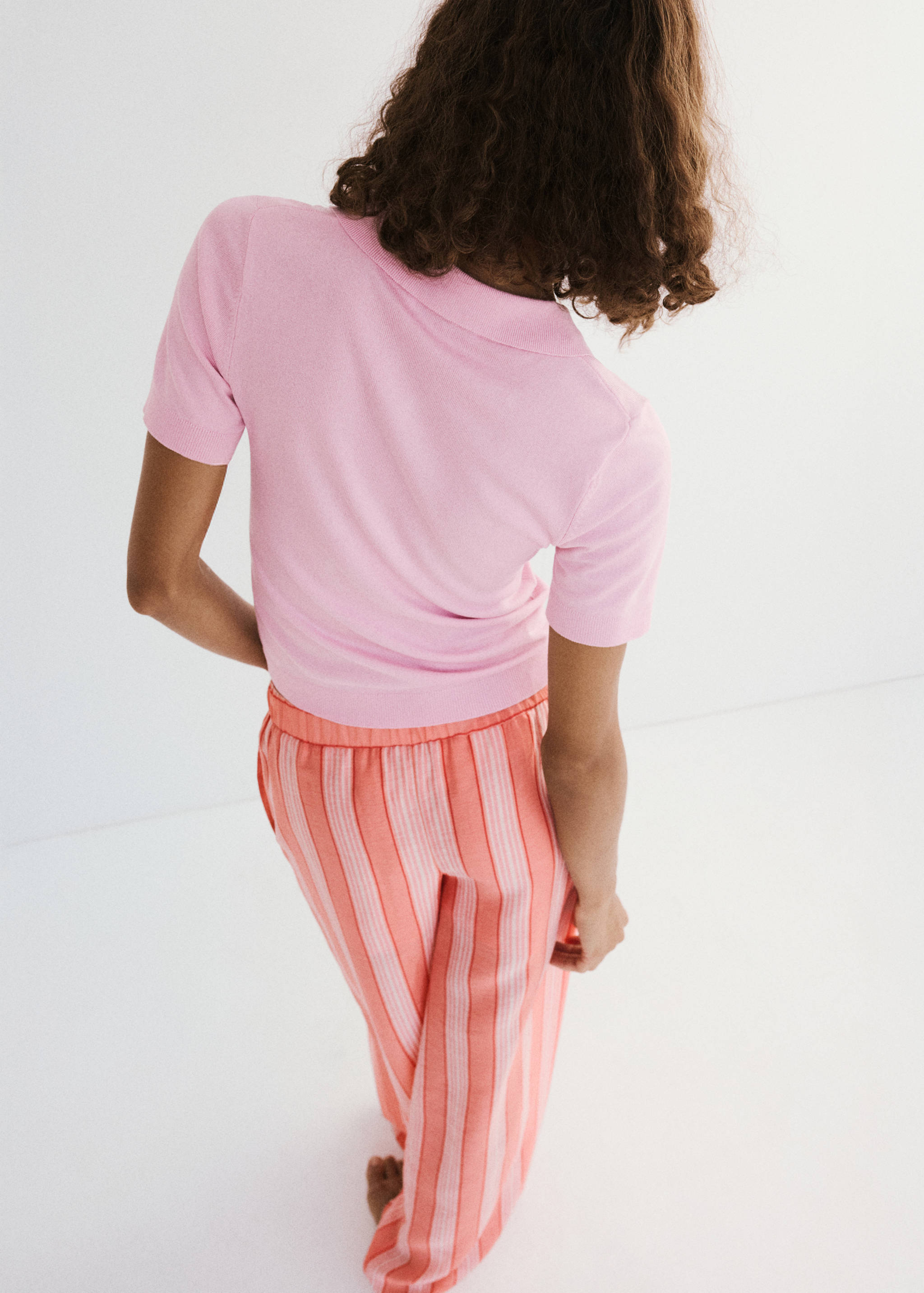 Fine-knit polo shirt - Reverse of the article