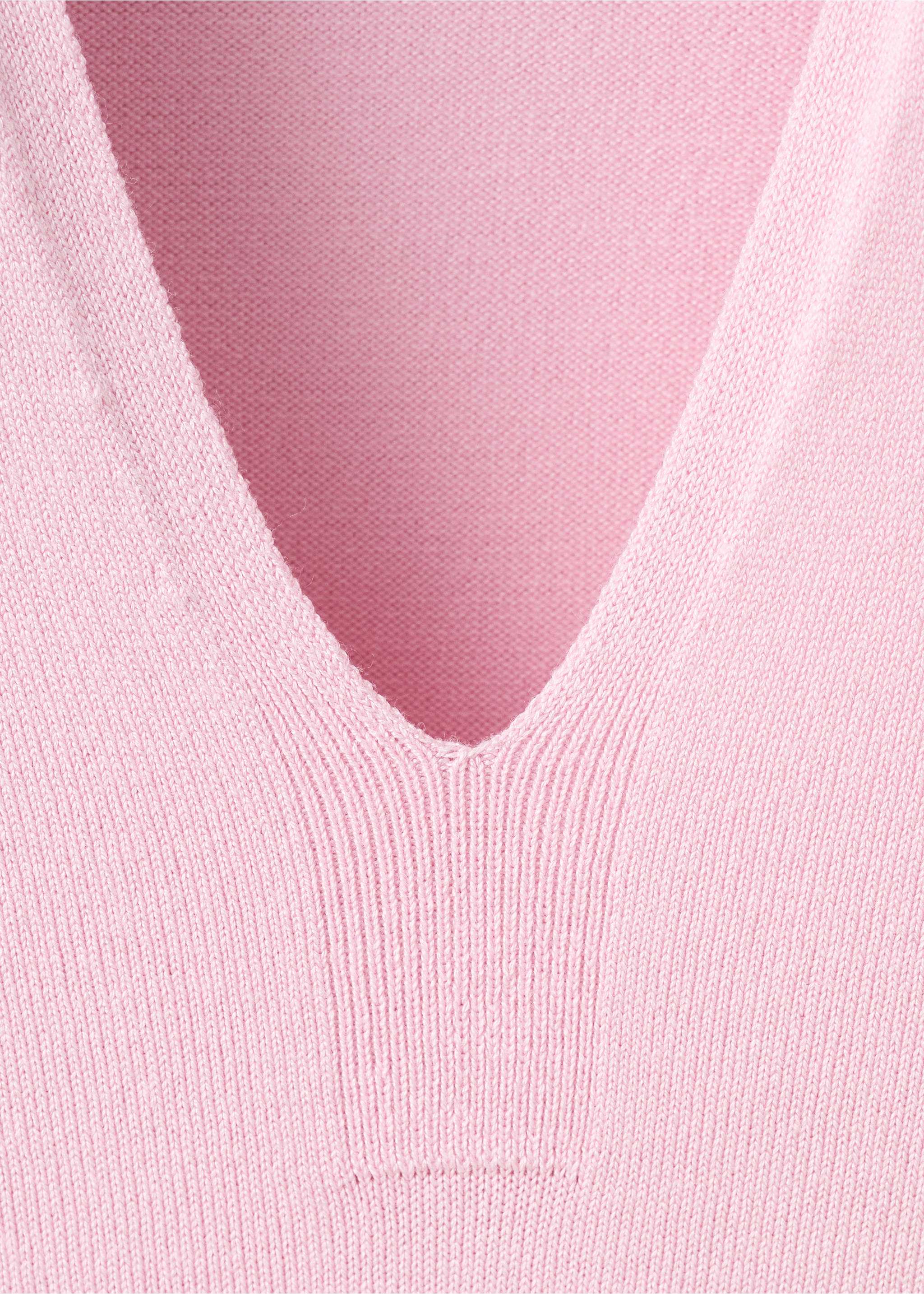 Fine-knit polo shirt - Details of the article 0, Pink. Ref: 37081376-00.