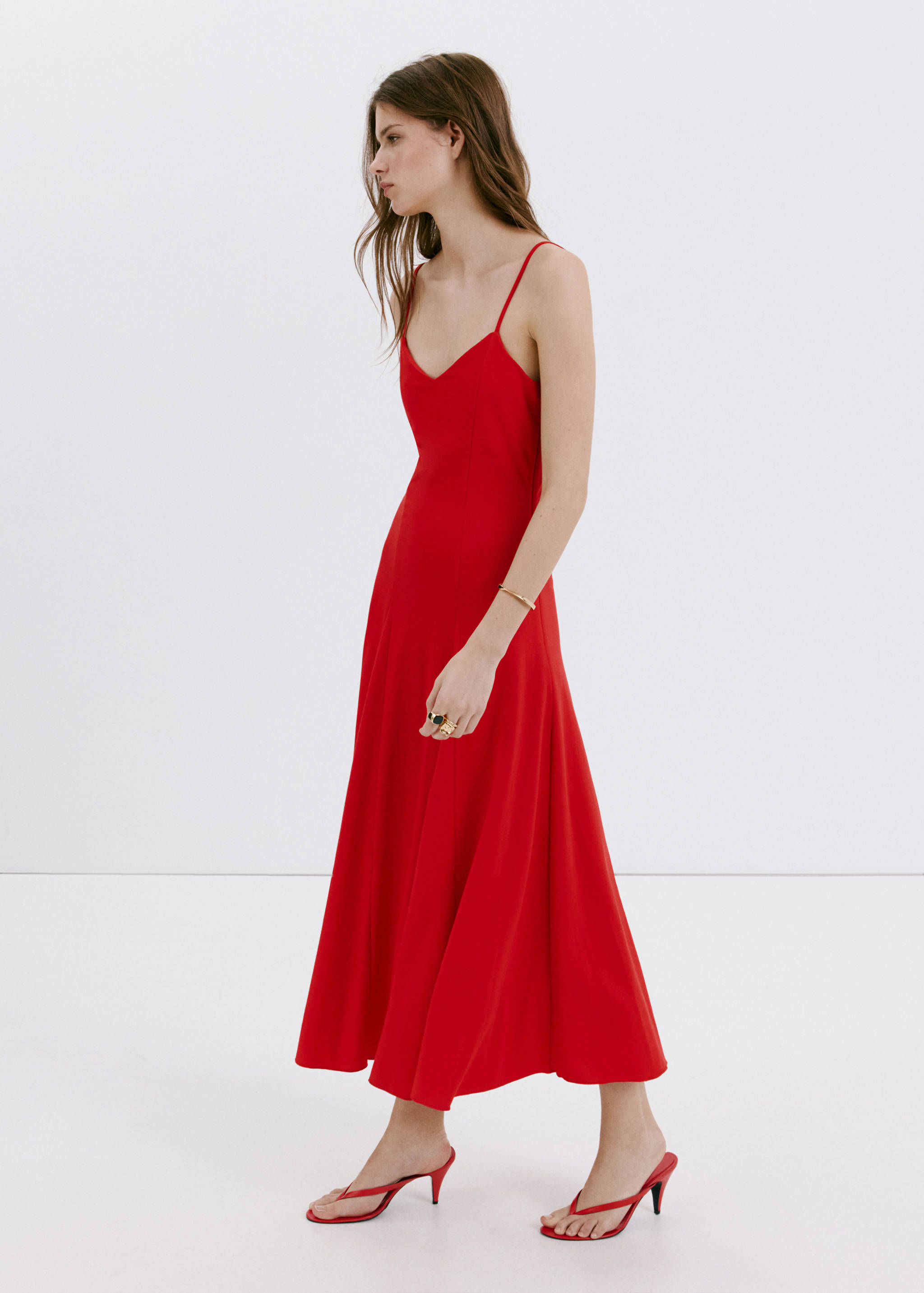 A-line dress with godets - General plane