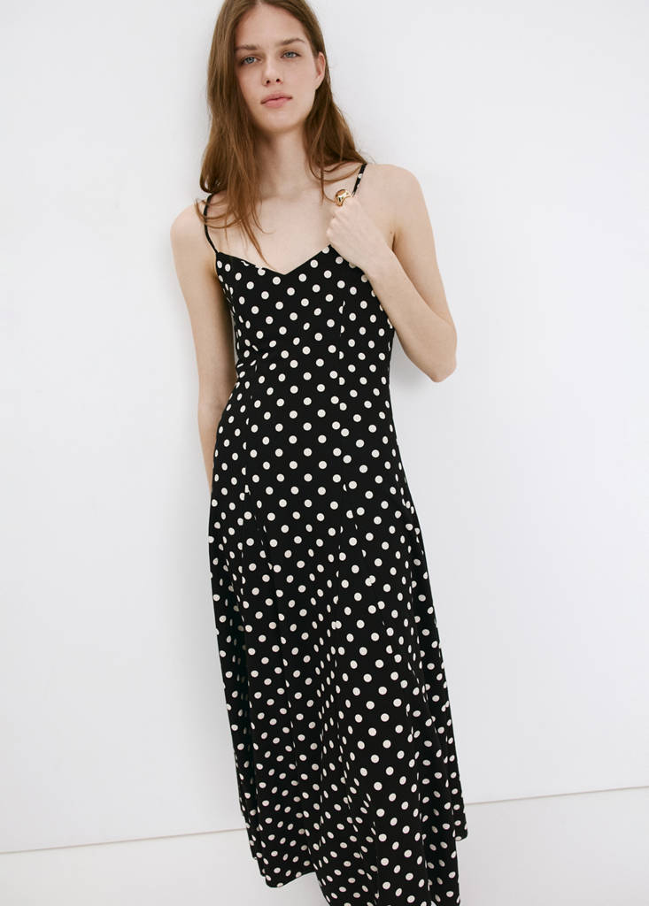 A-line dress with godets